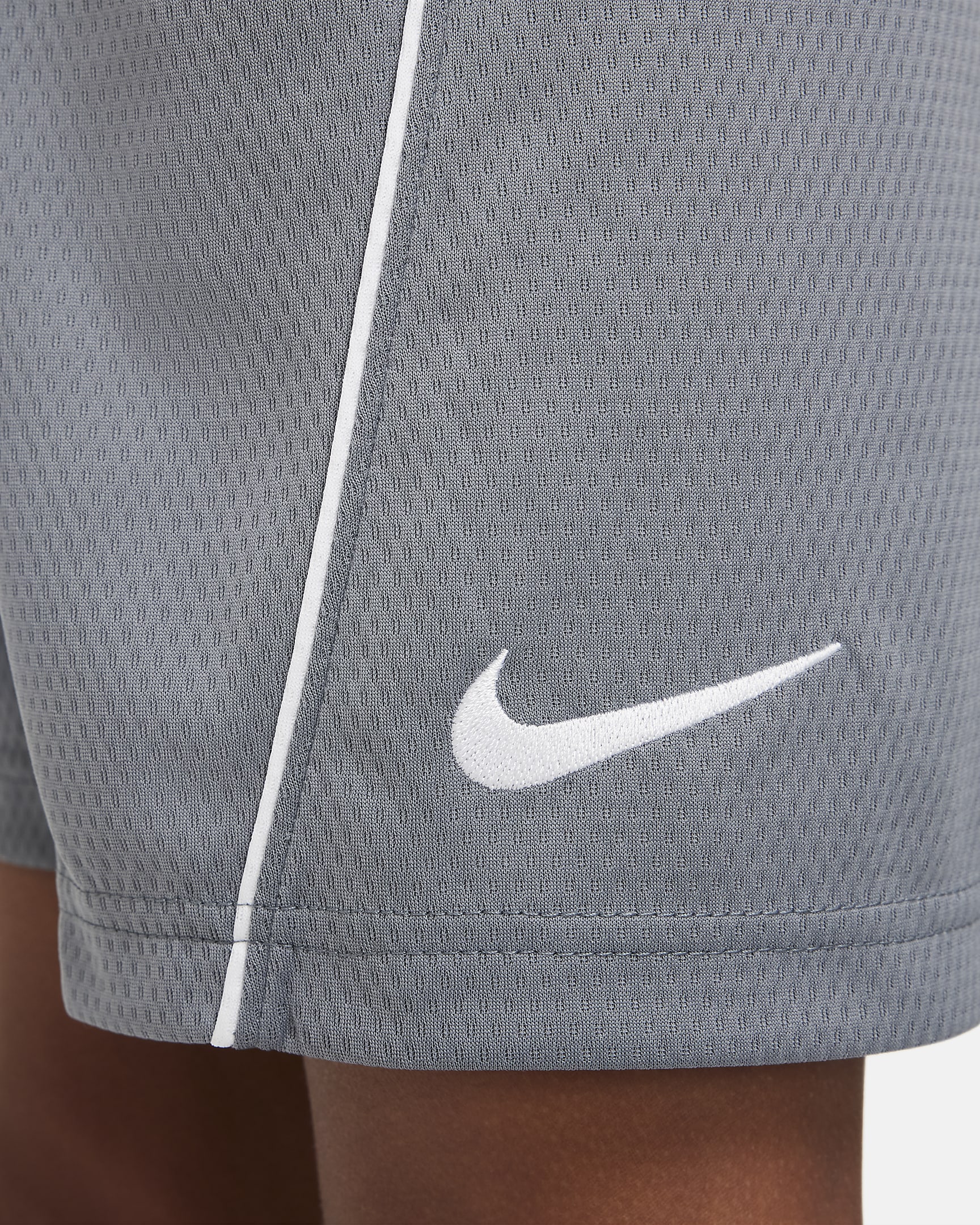 Nike Dri-FIT Big Kids' (Boys') Basketball Shorts - Smoke Grey/White/White