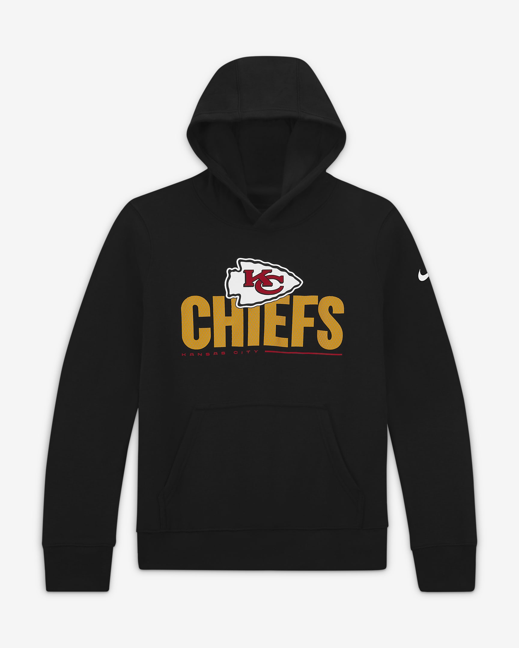 Nike (NFL Kansas City Chiefs) Older Kids' Pullover Hoodie - Black