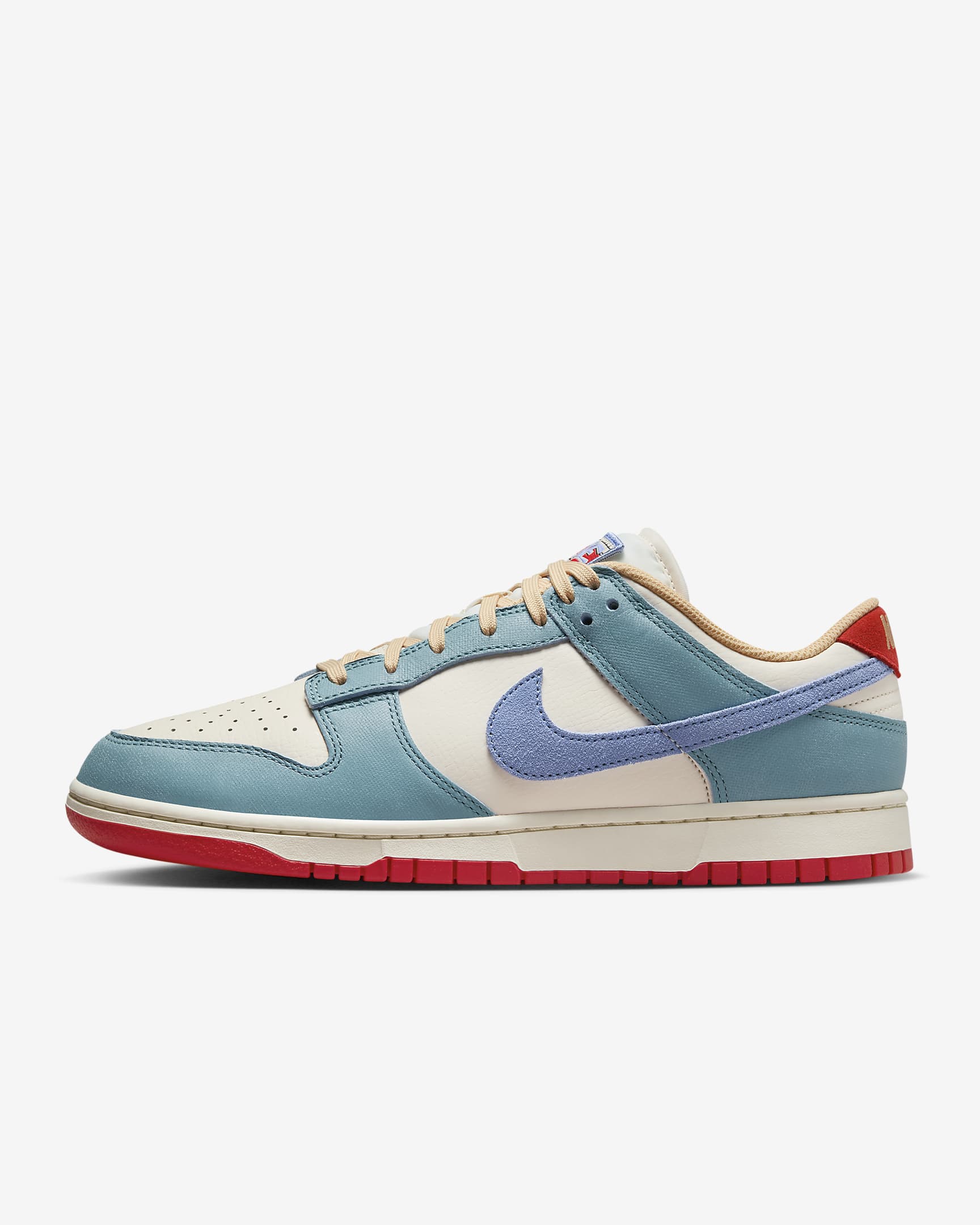 Nike Dunk Low Premium Shoes - Pale Ivory/Denim Turquoise/Light Crimson/Royal Pulse