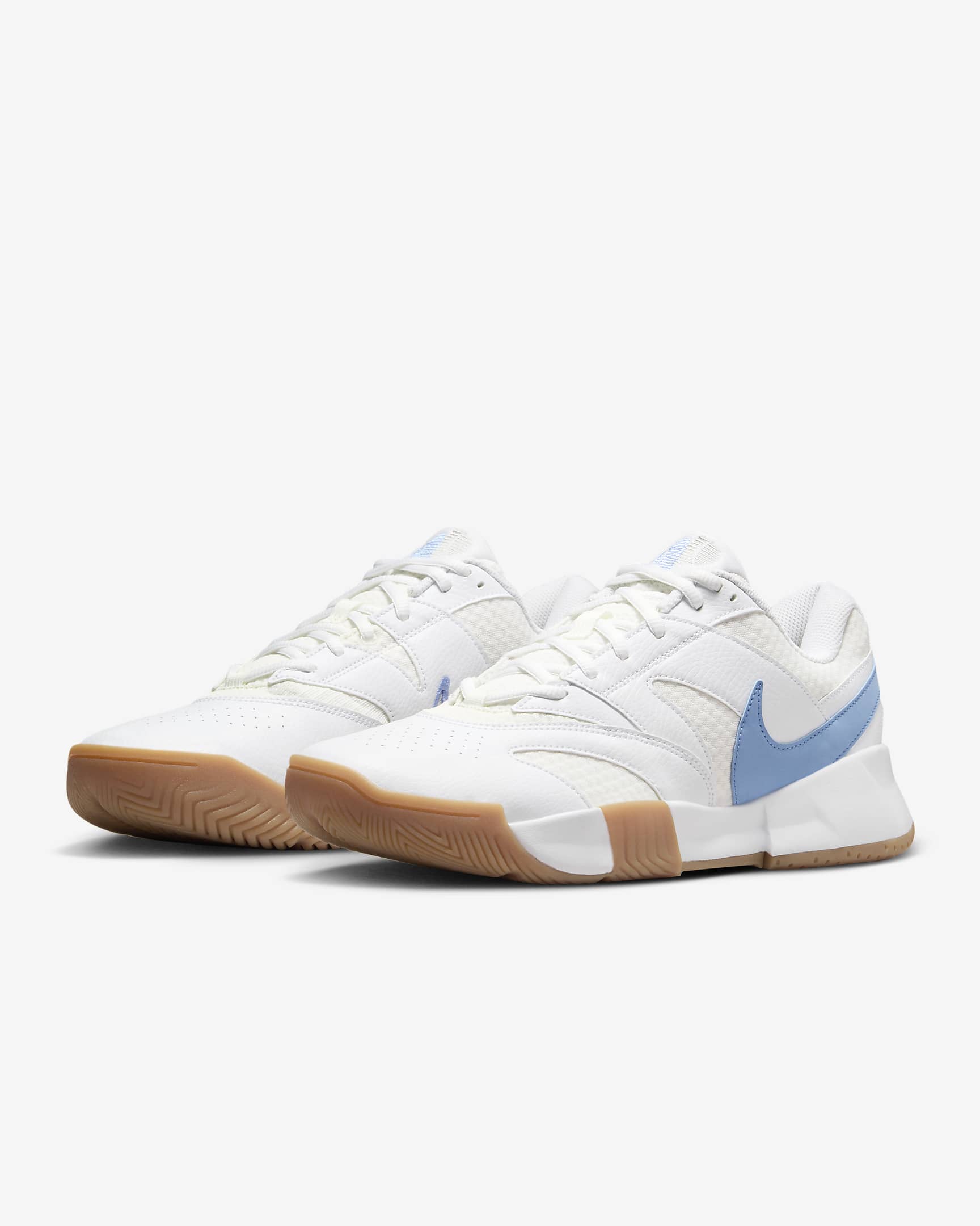 NikeCourt Lite 4 男款網球鞋 - 白色/Sail/Gum Light Brown/Light Blue