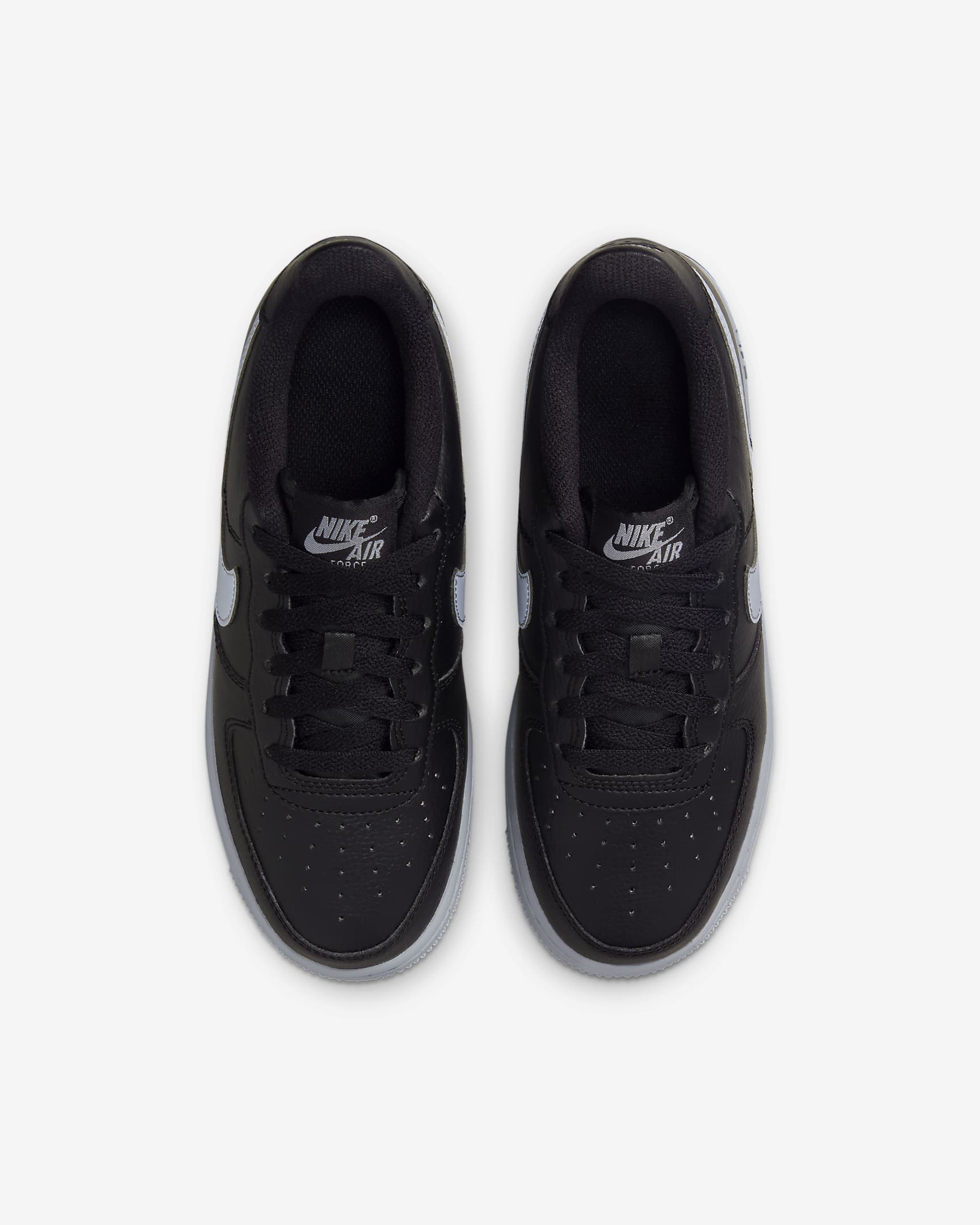 Nike Air Force 1 Older Kids' Shoes - Black/Wolf Grey