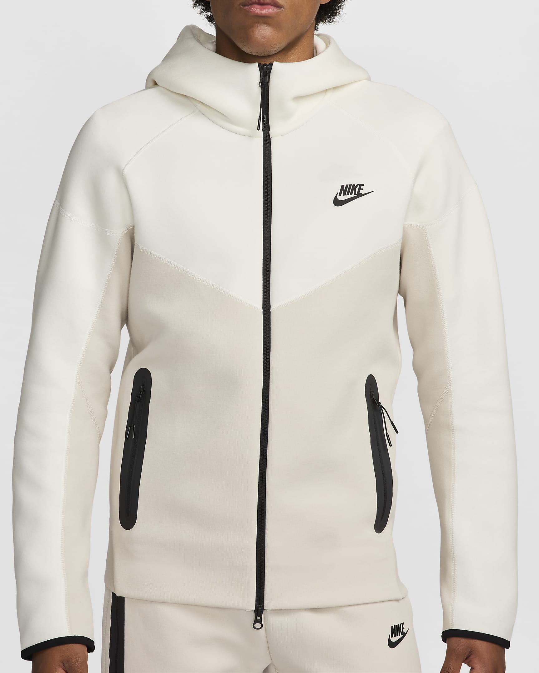 Nike Sportswear Tech Fleece Windrunner Men's Full-Zip Hoodie - Light Orewood Brown/Sail/Black