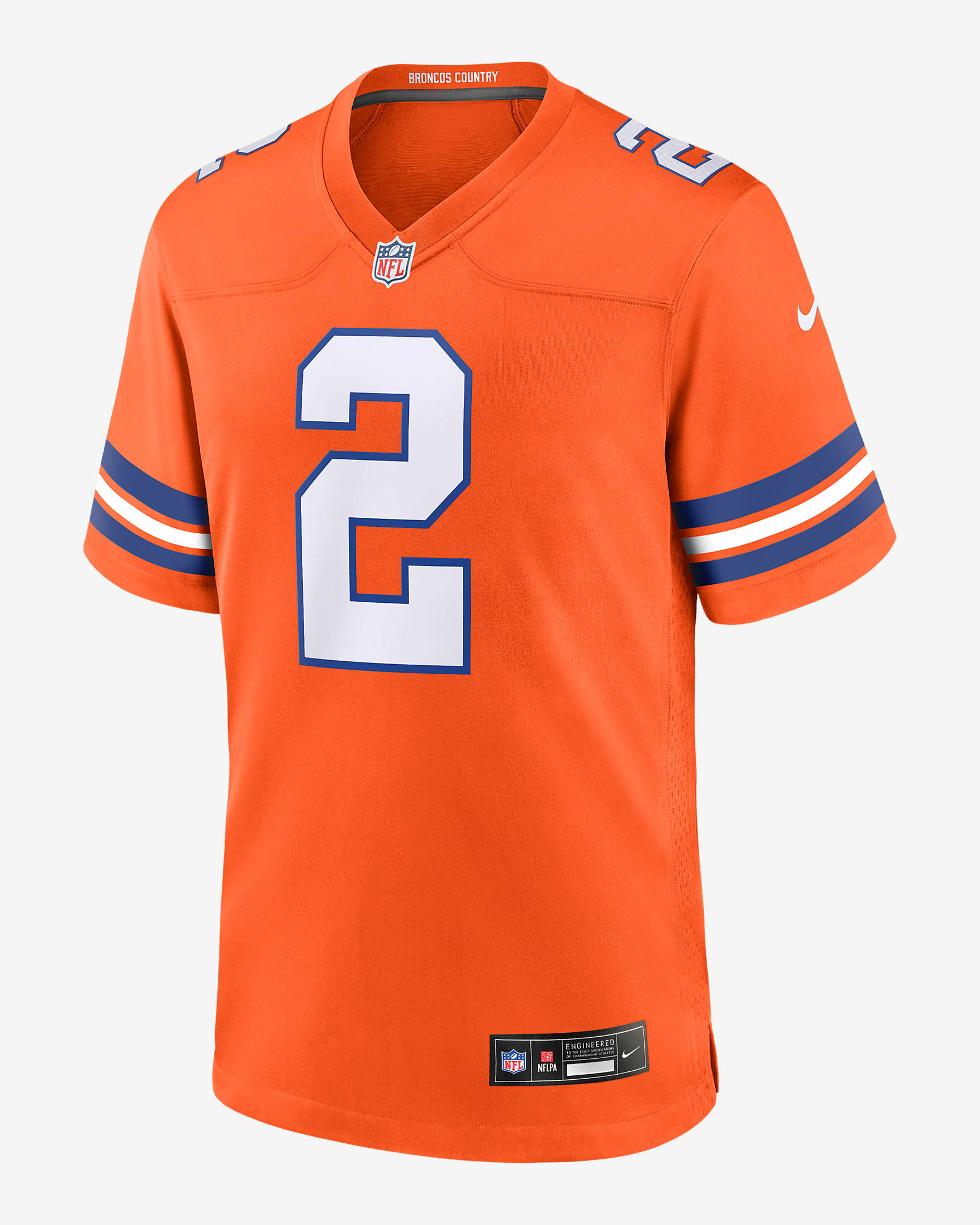 Jersey de fútbol americano Nike de la NFL Game para hombre Patrick Surtain II Denver Broncos - Naranja