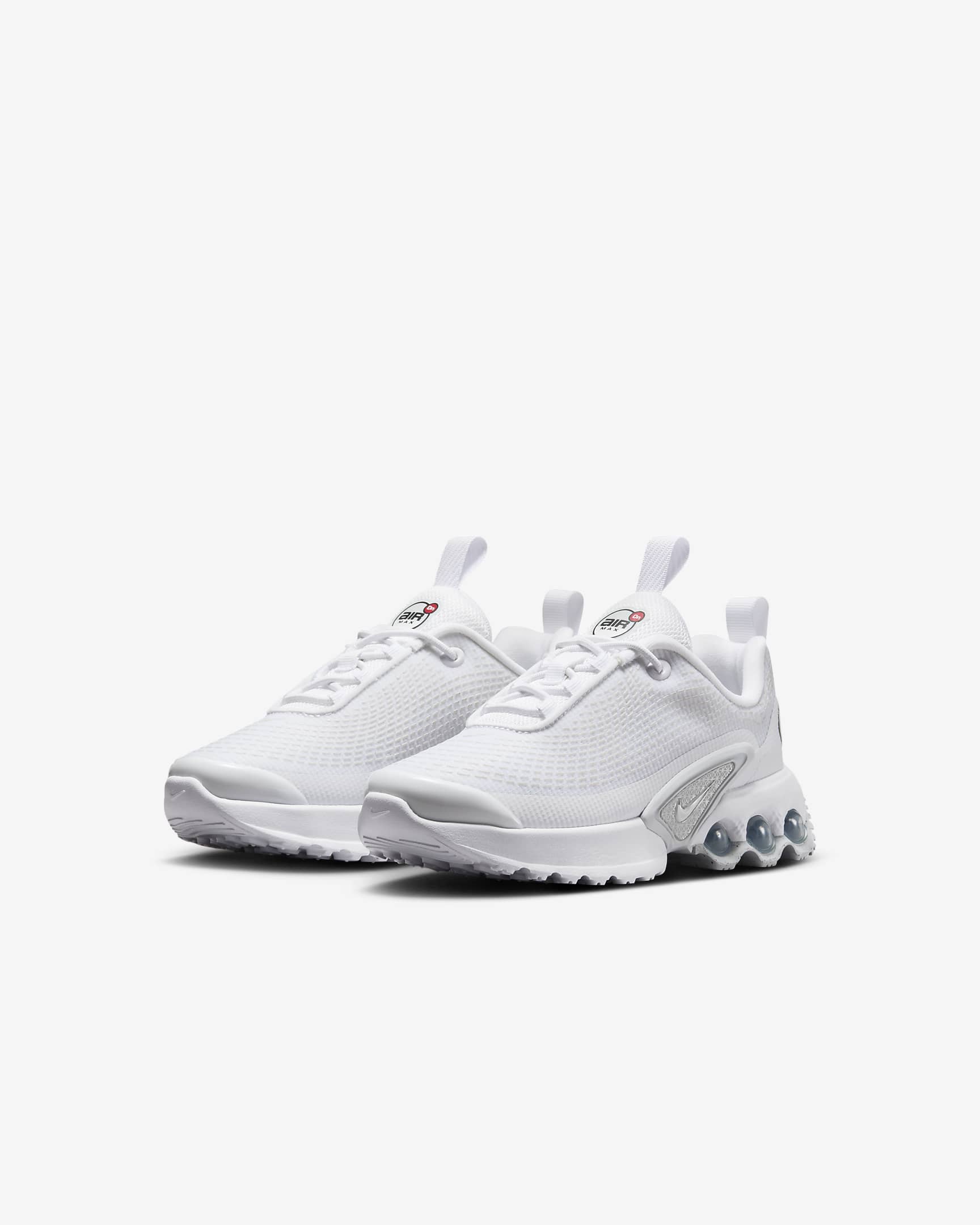 Nike Air Max Dn Little Kids' Shoes - White/White/Metallic Silver/White