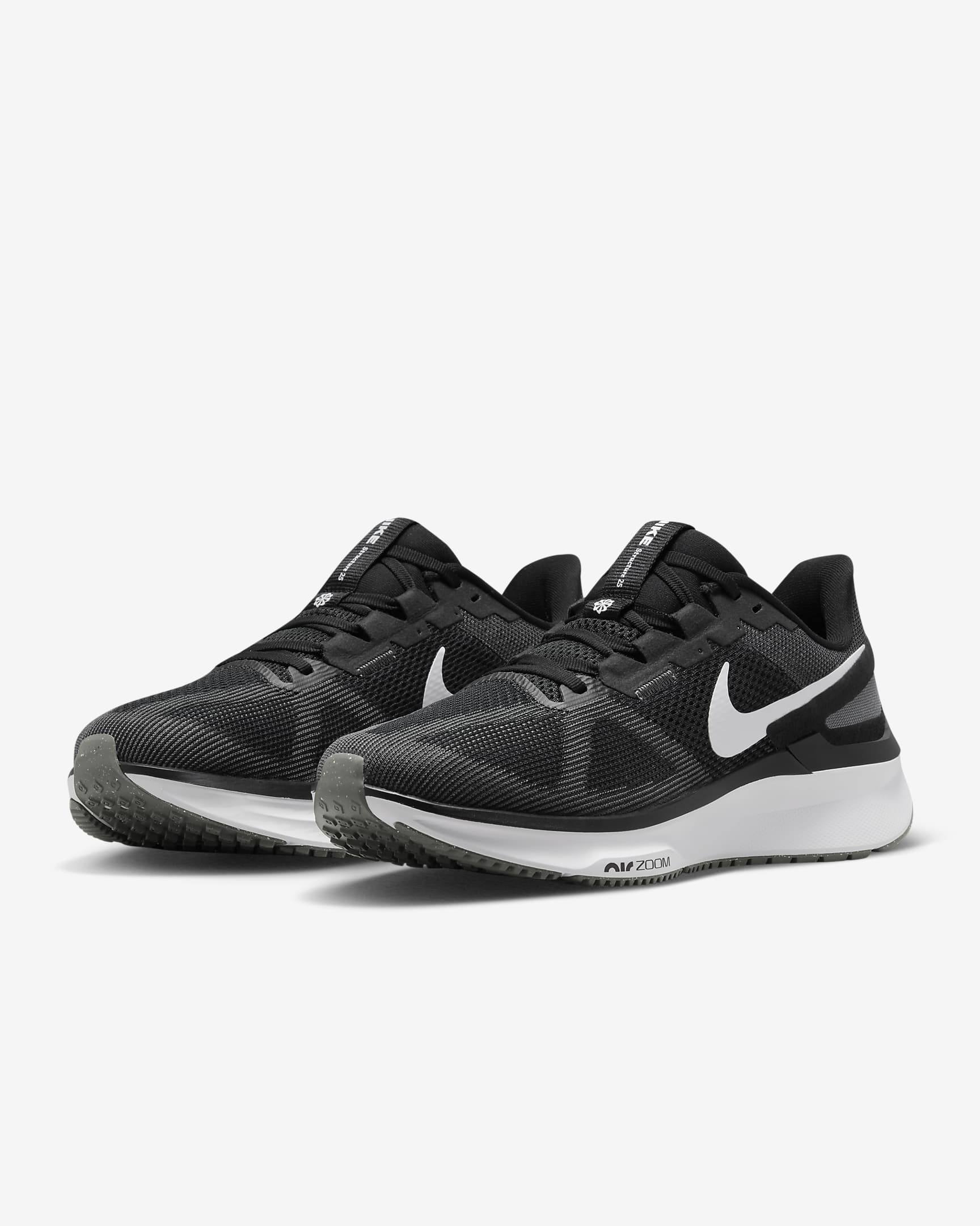 Sapatilhas de running para estrada Nike Structure 25 para homem - Preto/Cinzento Iron/Branco