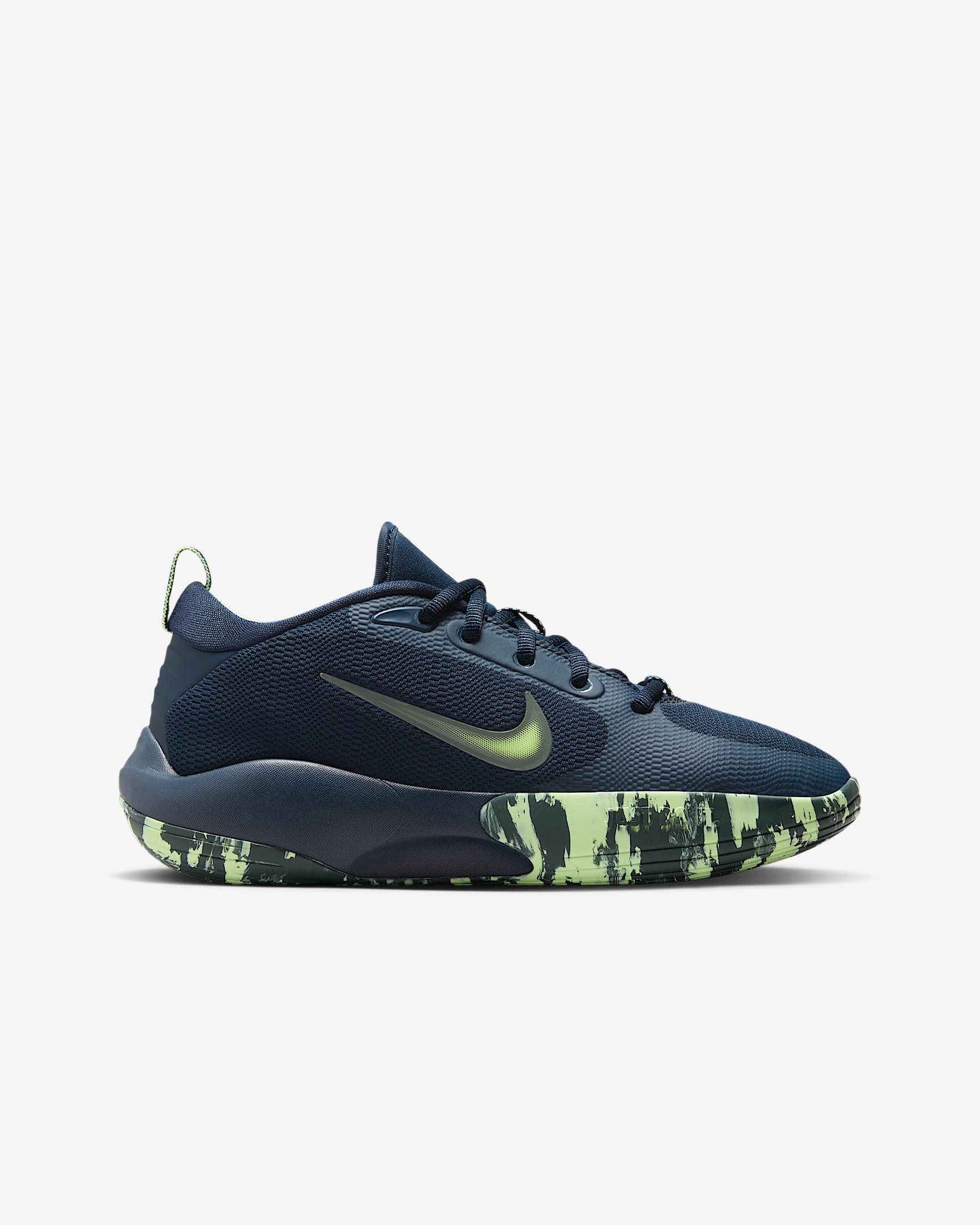 Nike IsoFly Big Kids' Basketball Shoes - Armory Navy/Vintage Green/Barely Volt