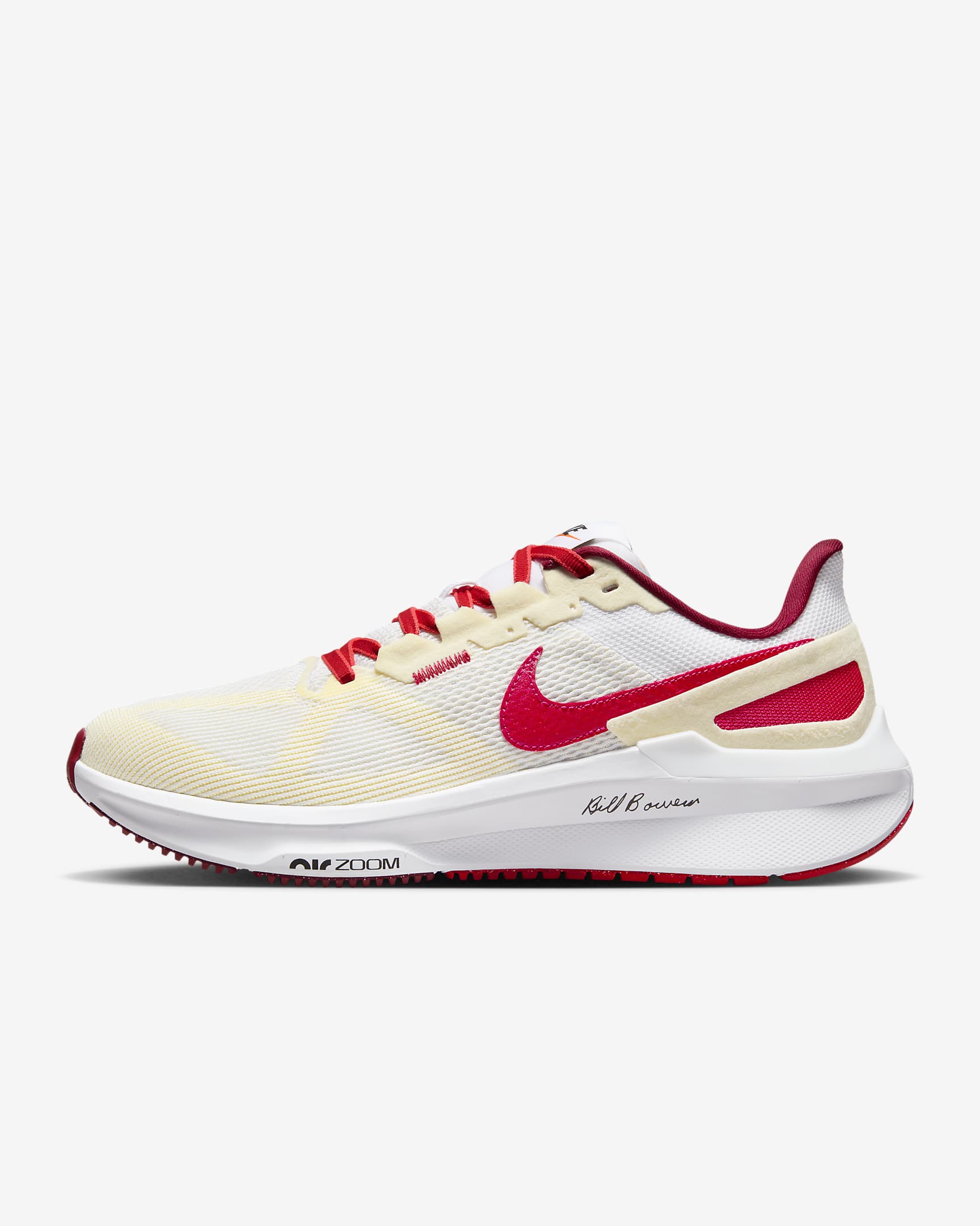 Tenis de correr en carretera para hombre Nike Structure 25 Premium - Blanco/Leche de coco/Rojo sirena/Rojo universitario