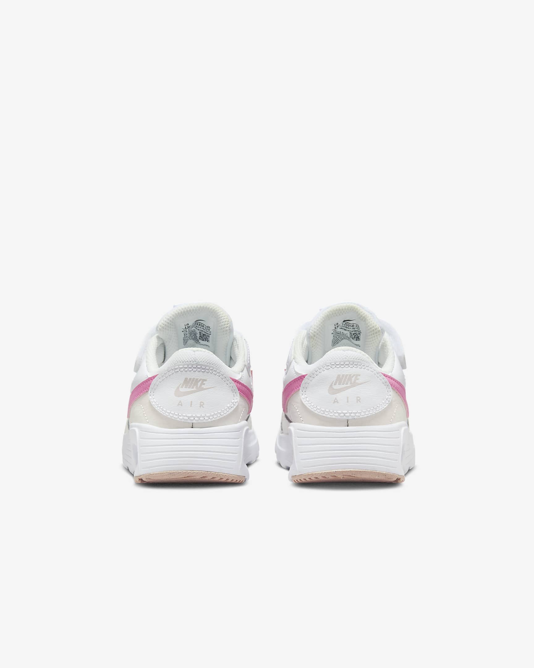 Tenis para niños de preescolar Nike Air Max SC - Blanco/Fantasma/Violeta platino/Rosa alegre