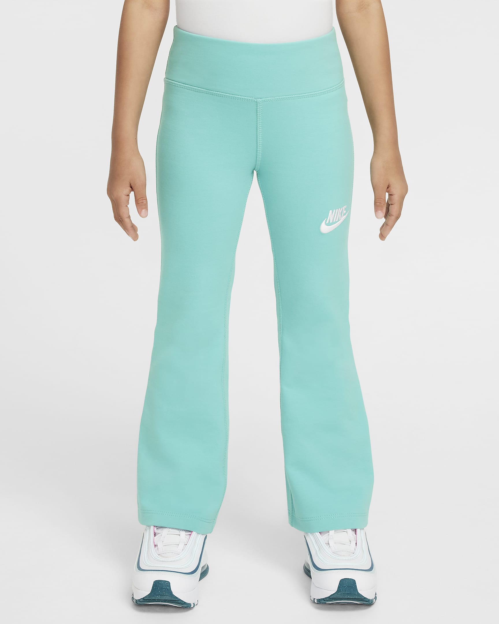 Nike Little Kids' Dri-FIT Flared Leggings - Green Frost