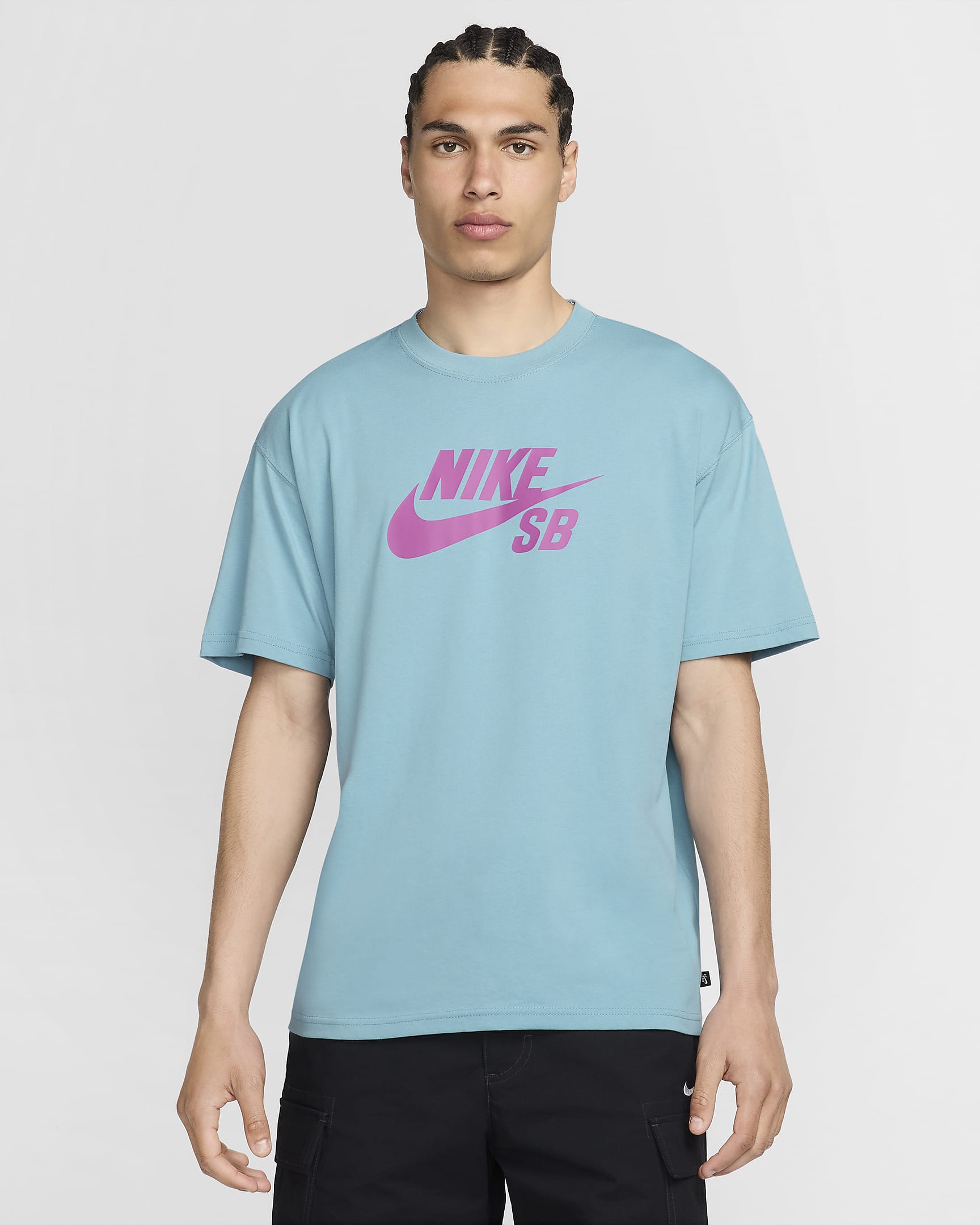 Nike SB Skateshirt met logo voor heren - Denim Turquoise