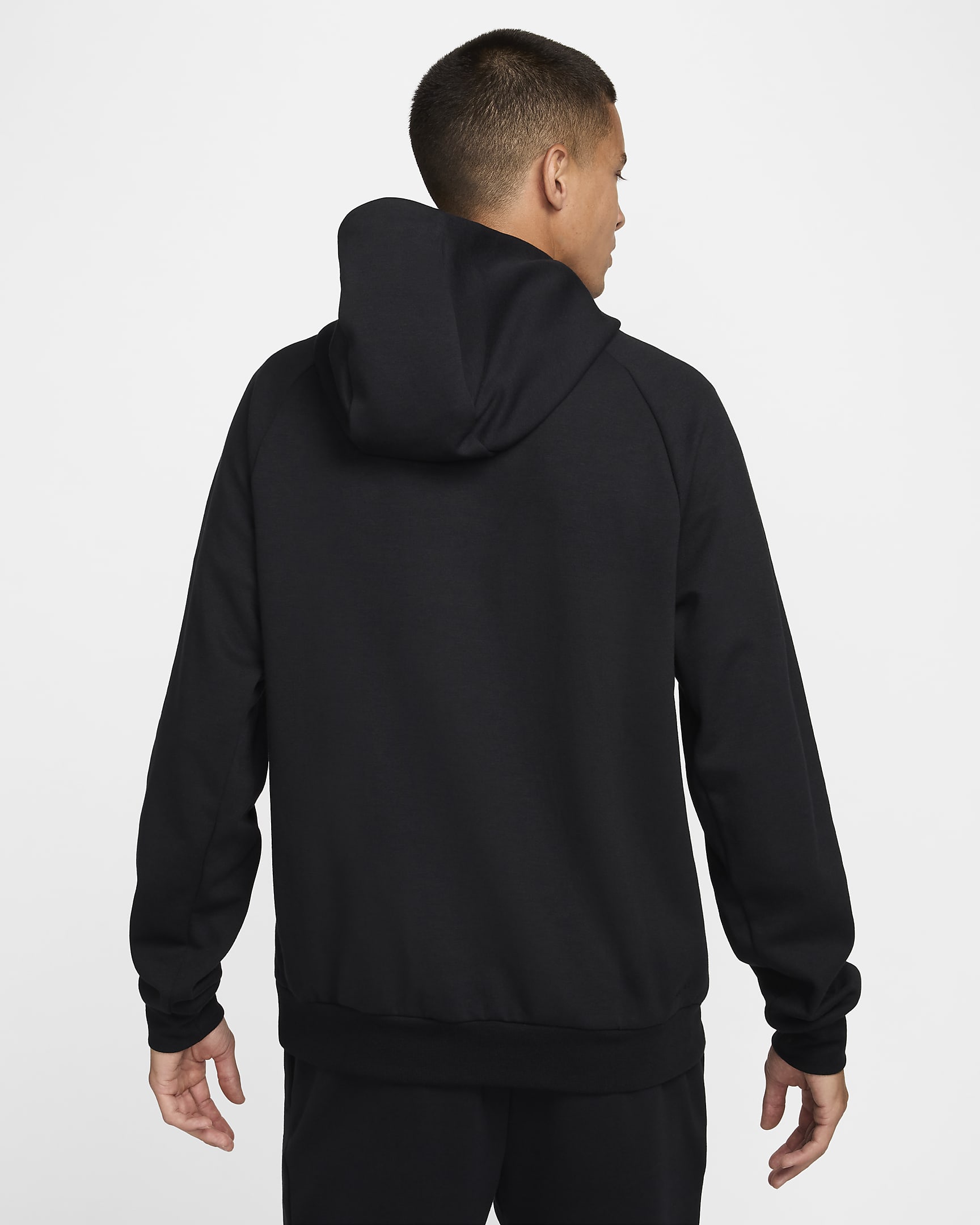 Nike Primary vielseitiger Dri-FIT UV-Hoodie mit durchgehendem Reißverschluss (Herren) - Schwarz/Schwarz