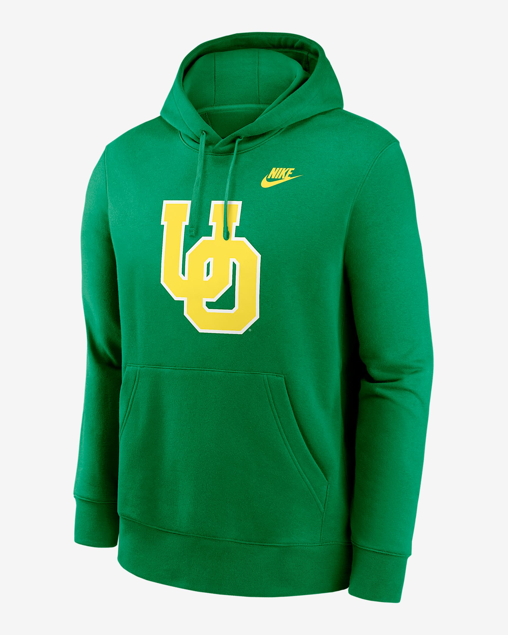 Oregon Legacy Club Primary Logo Men's Nike College Pullover Hoodie - Green