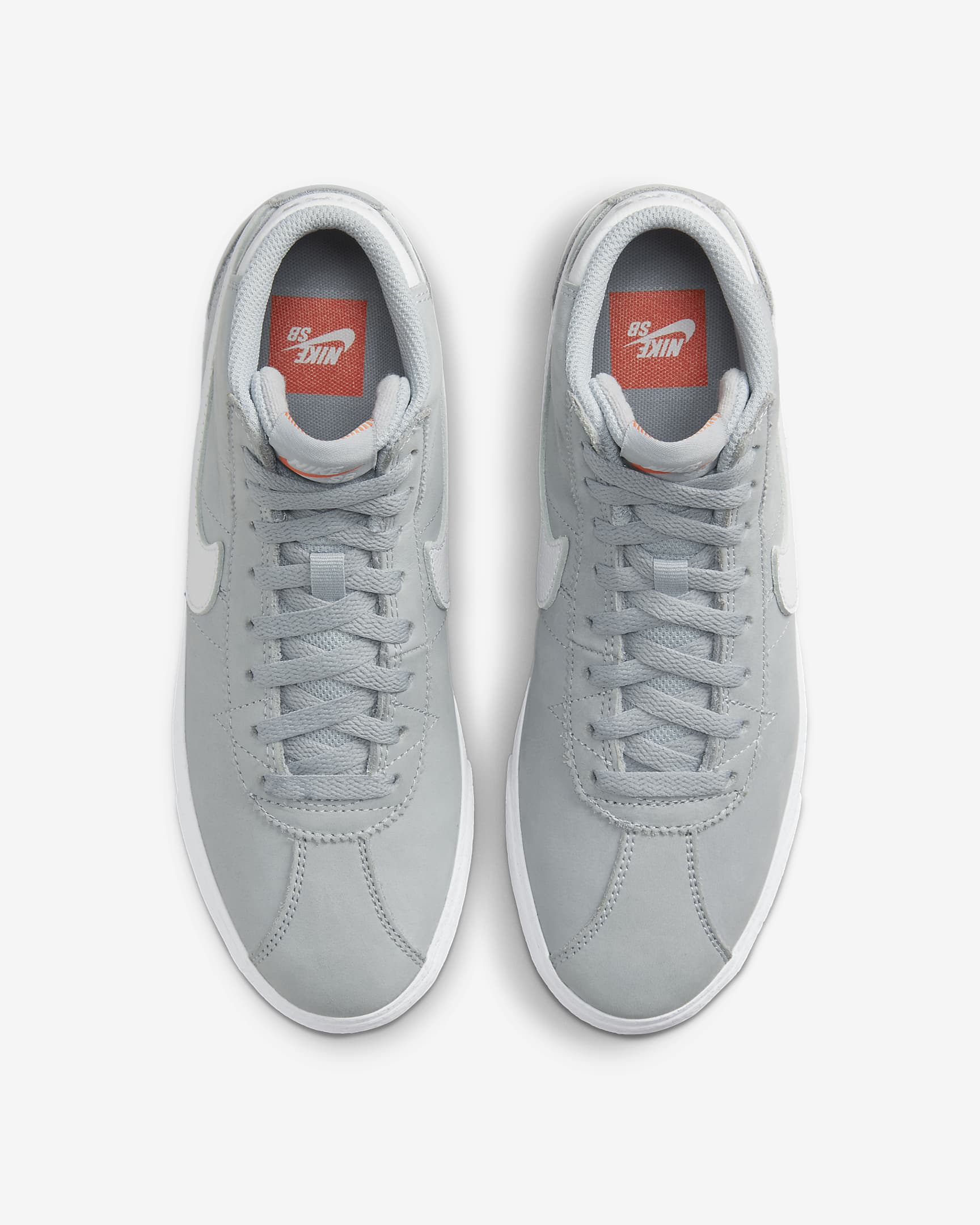 Nike SB Bruin High ISO Skate Shoes - Wolf Grey/Wolf Grey/Gum Light Brown/White