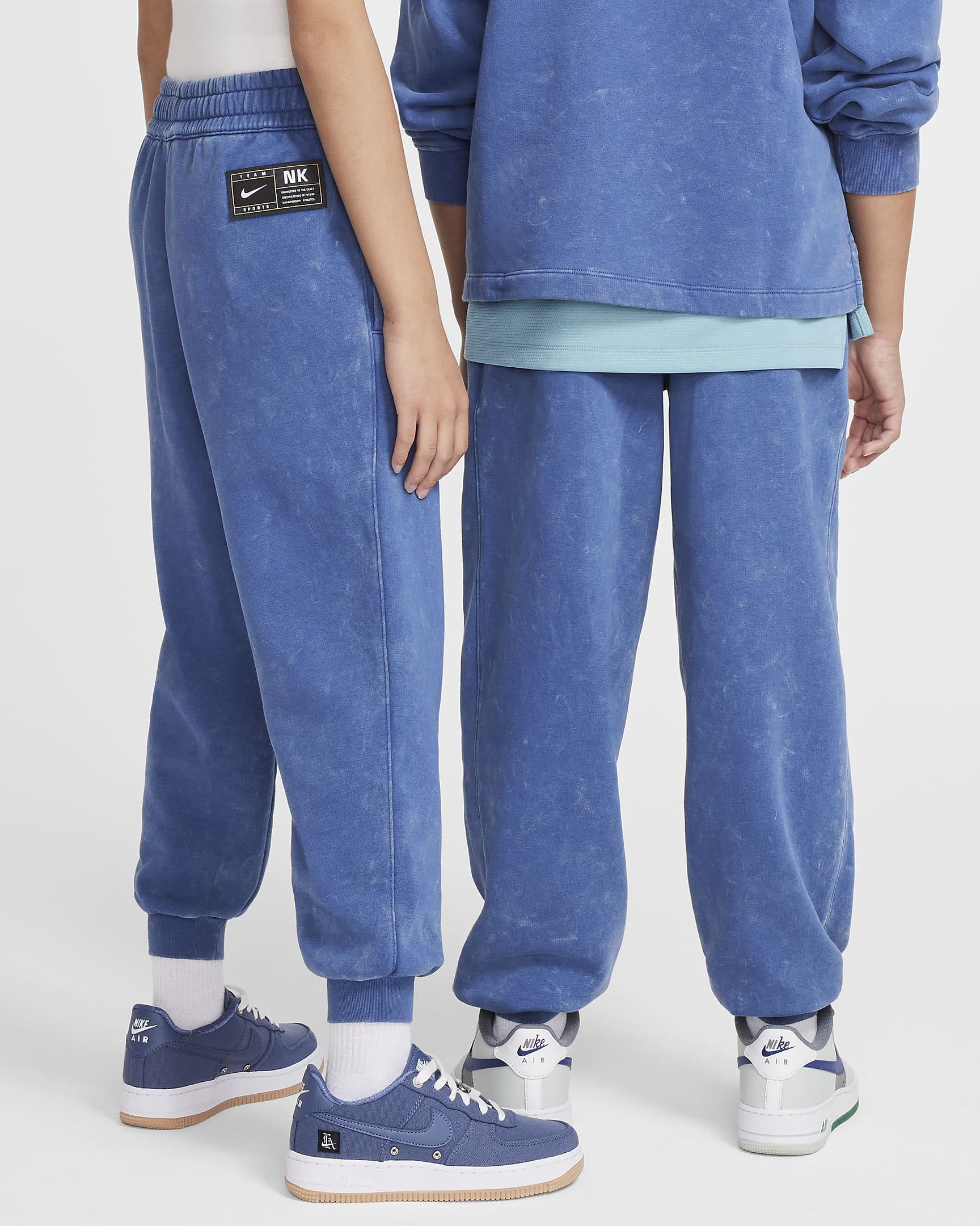 Pantaloni da basket in fleece Nike Culture of Basketball – Ragazzo/a - Mystic Navy/Denim Turquoise/Mystic Navy