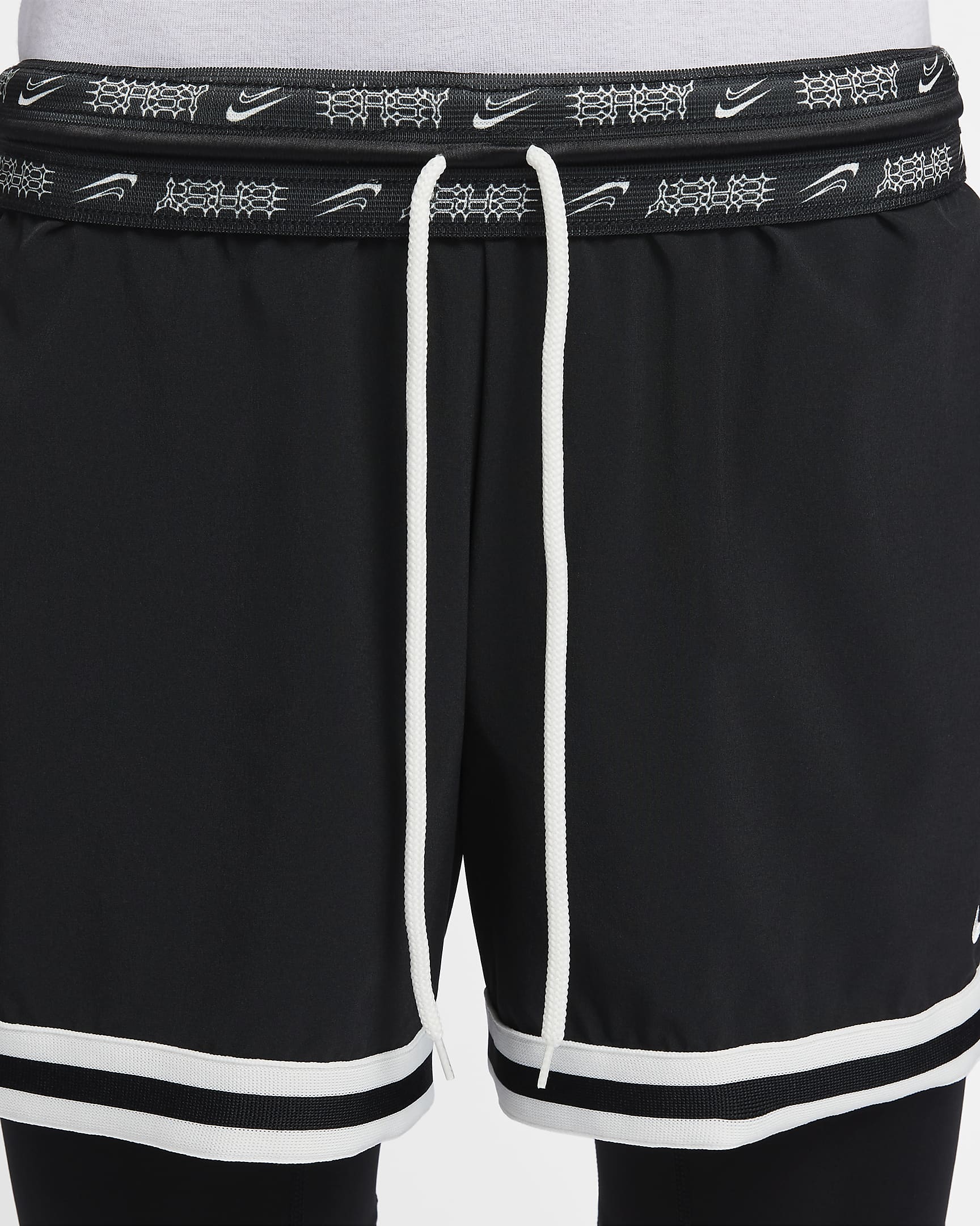 Kevin Durant Men's 2.5cm (approx.) DNA 2-in-1 Basketball Shorts - Black/Black/Sail