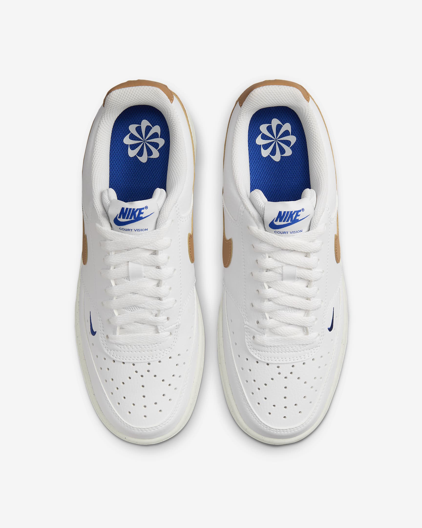 Nike Court Vision Low Next Nature sko til dame - Hvit/Game Royal/Sail/Flax