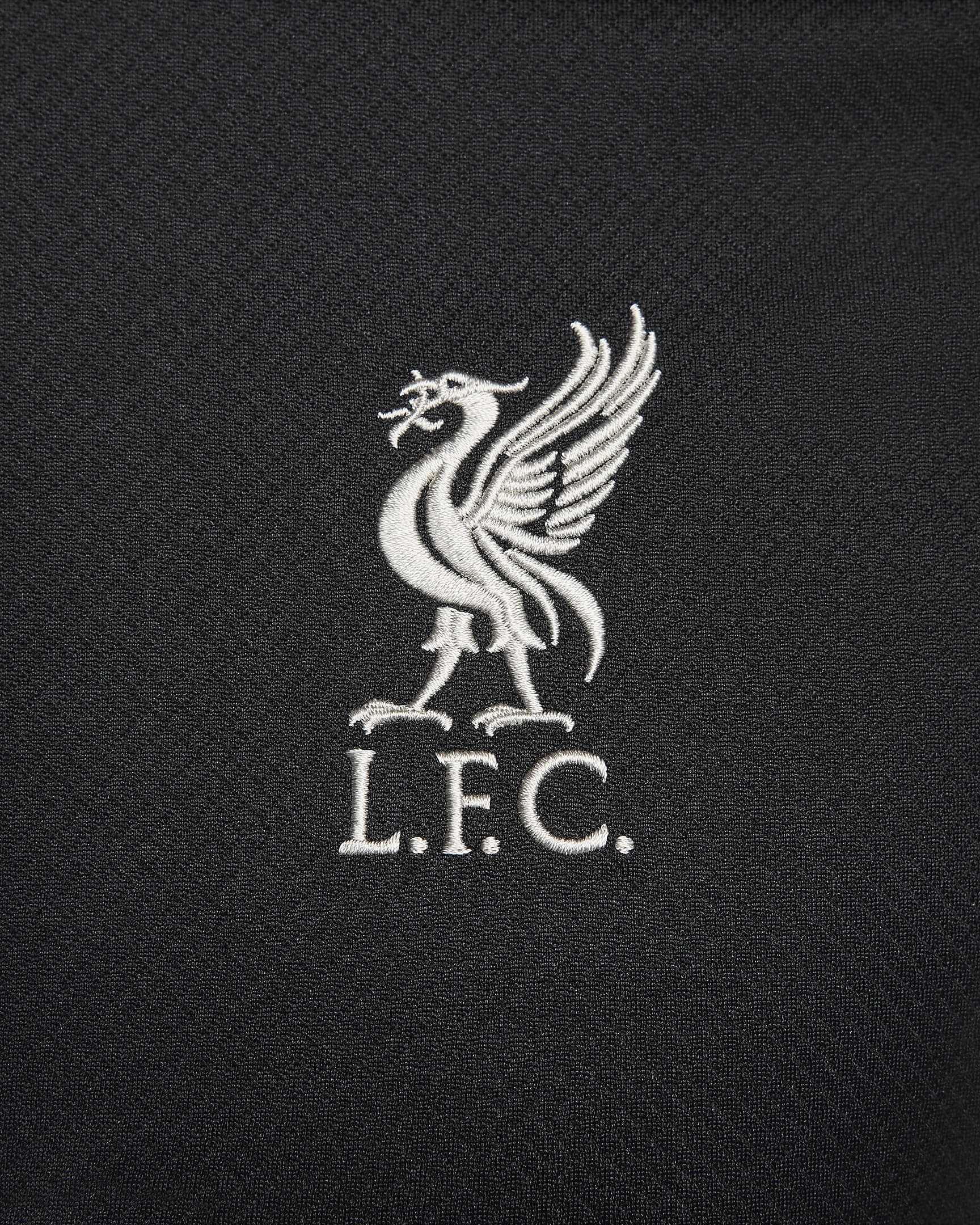 FC Liverpool Strike Nike Dri-FIT Kurzarm-Fußballoberteil aus Strickmaterial (Herren) - Schwarz/Schwarz/Gym Red/Light Orewood Brown