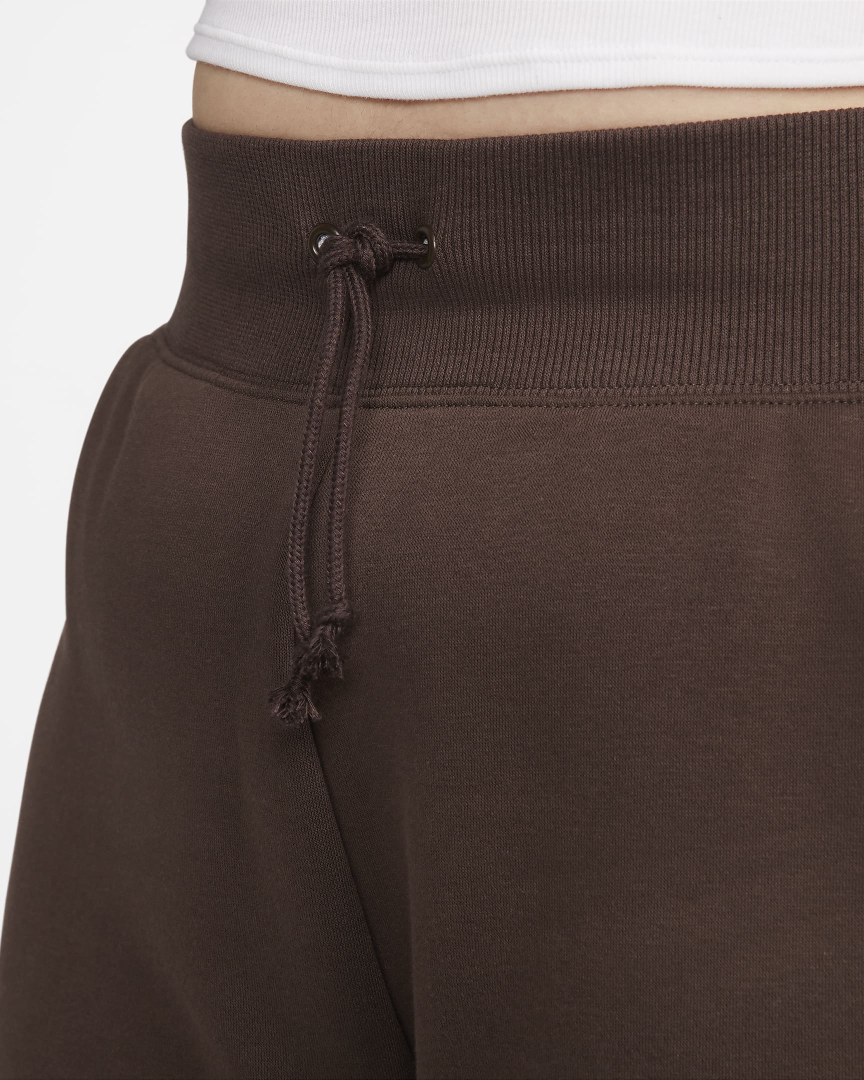 Nike Sportswear Phoenix Fleece Women's High-Waisted Loose Shorts (Plus Size) - Baroque Brown/Sail