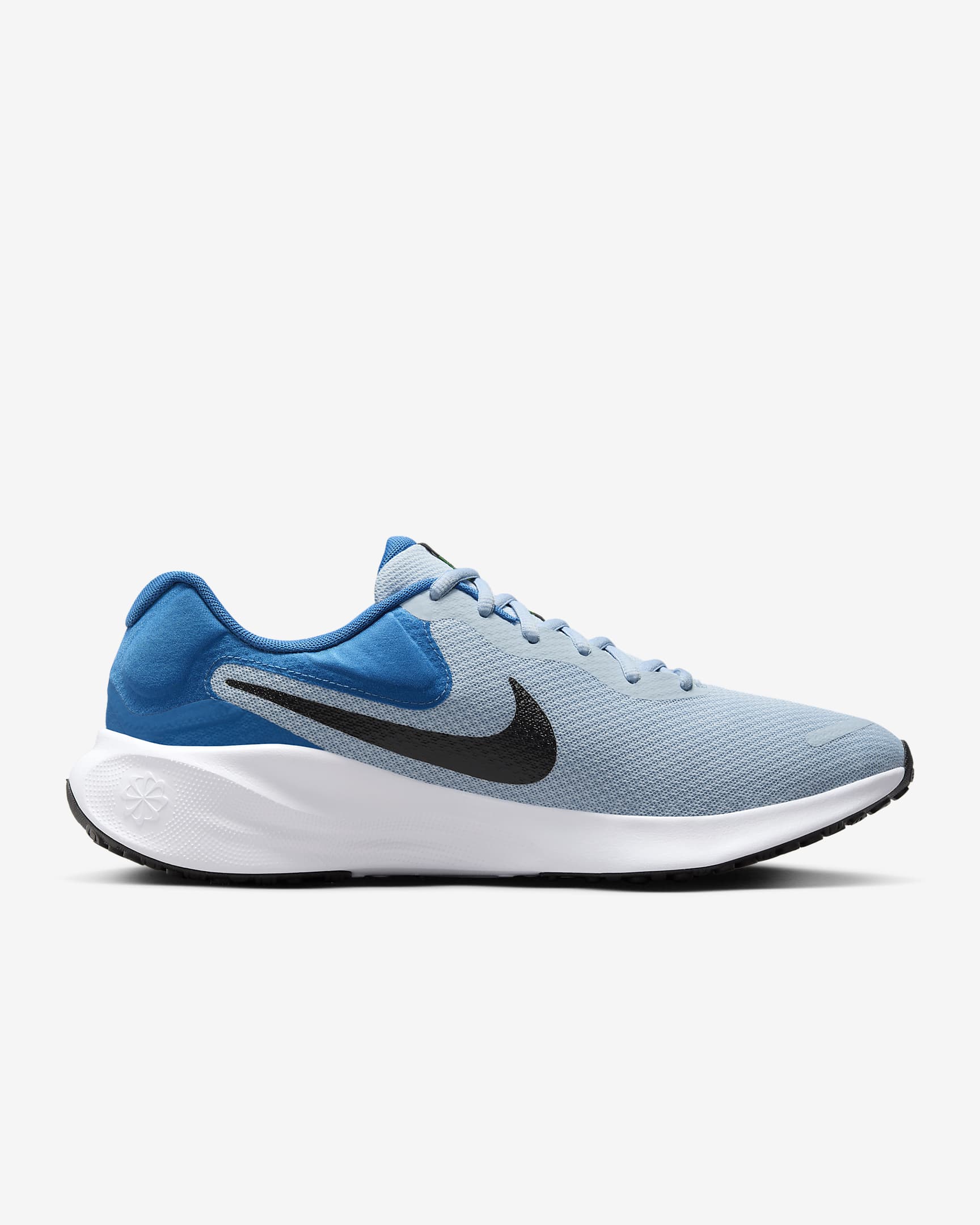 Tenis para correr en pavimento para hombre Nike Revolution 7 - Azul militar claro/Estrella azul/Verde strike/Negro