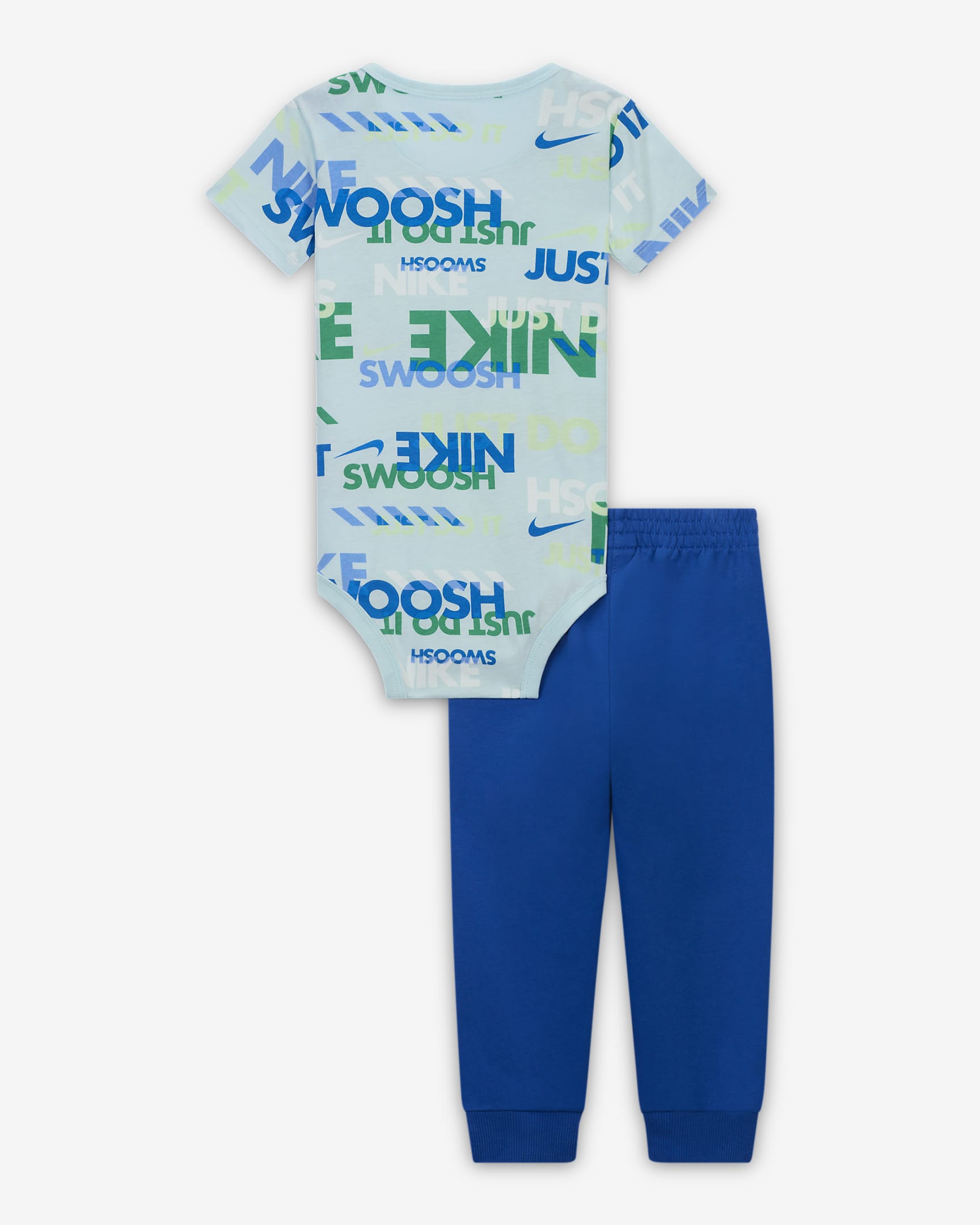 Nike Sportswear Playful Exploration Baby (12-24M) Printed Bodysuit and Pants Set - Game Royal