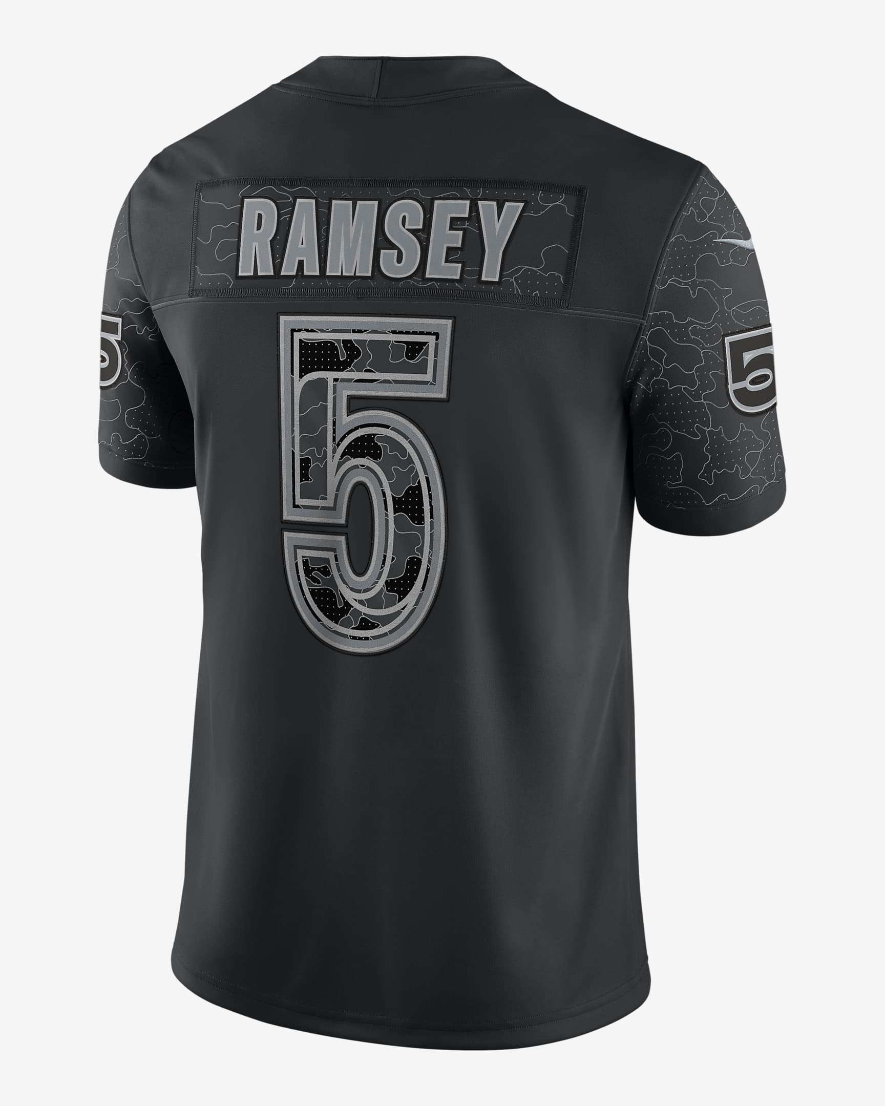 NFL Los Angeles Rams RFLCTV (Jalen Ramsey) Men's Fashion Football Jersey - Black