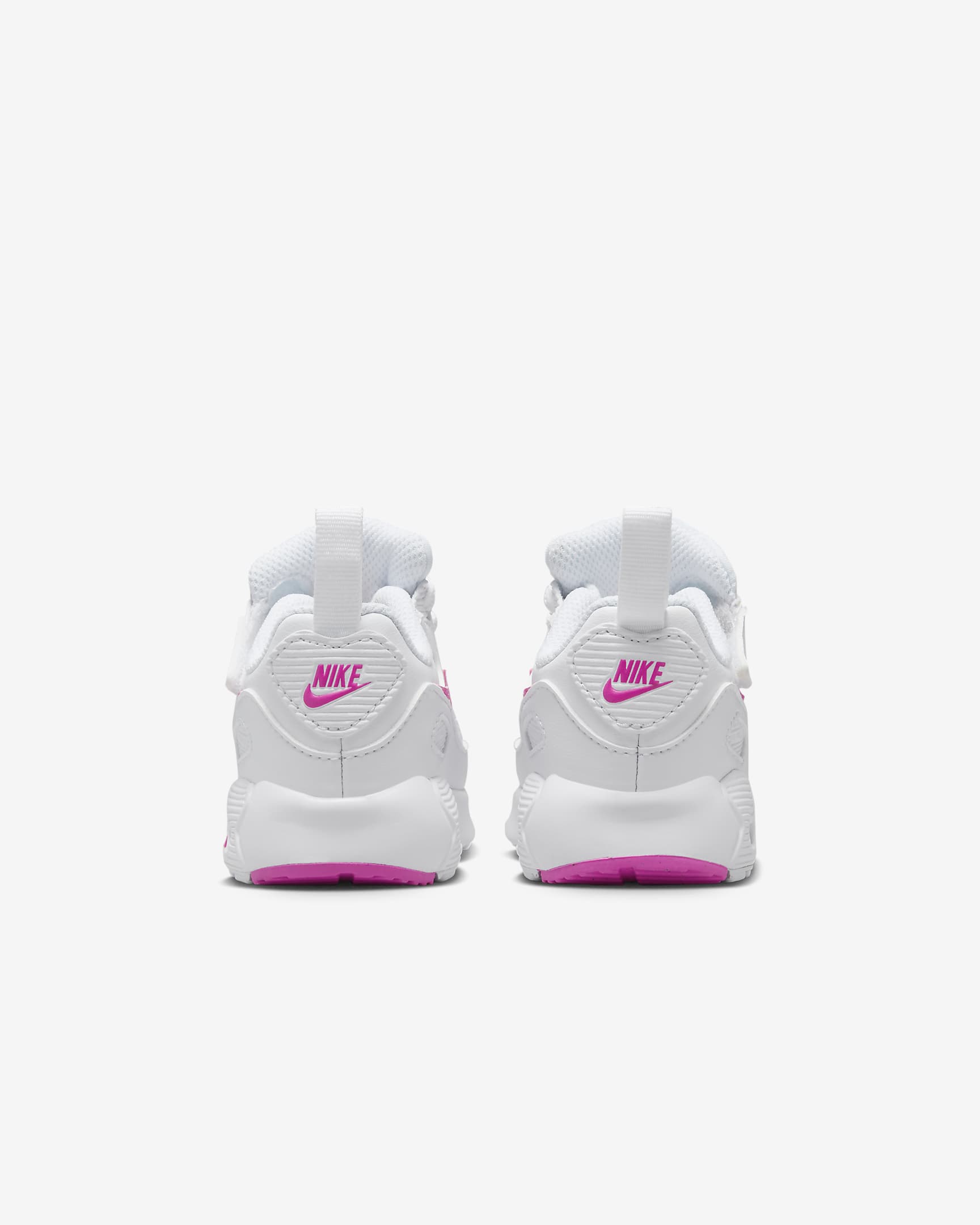 Nike Air Max 90 EasyOn Baby/Toddler Shoes - White/Laser Fuchsia