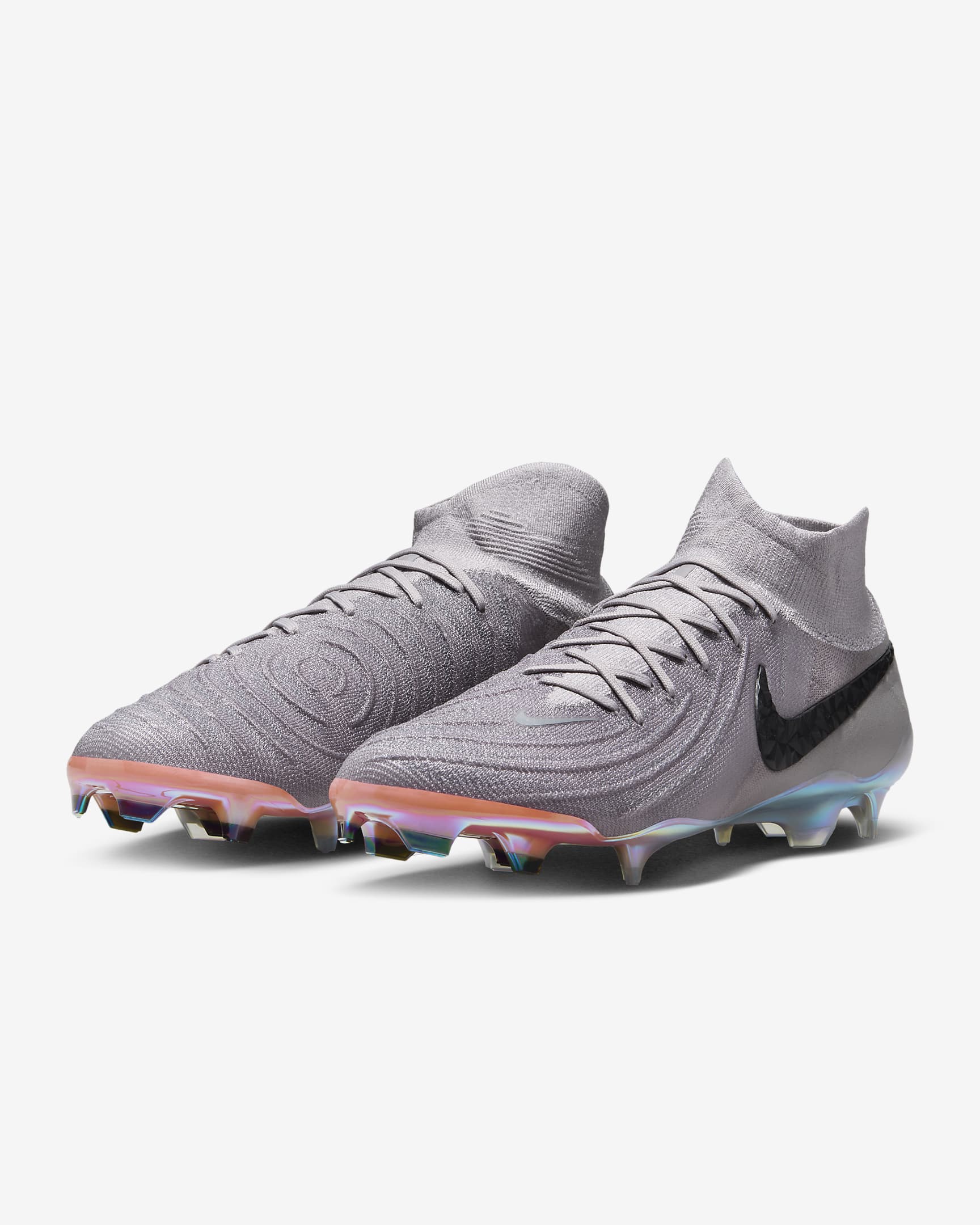 Tacos de fútbol FG high Nike Phantom Luna 2 Elite - Gris atmósfera/Negro