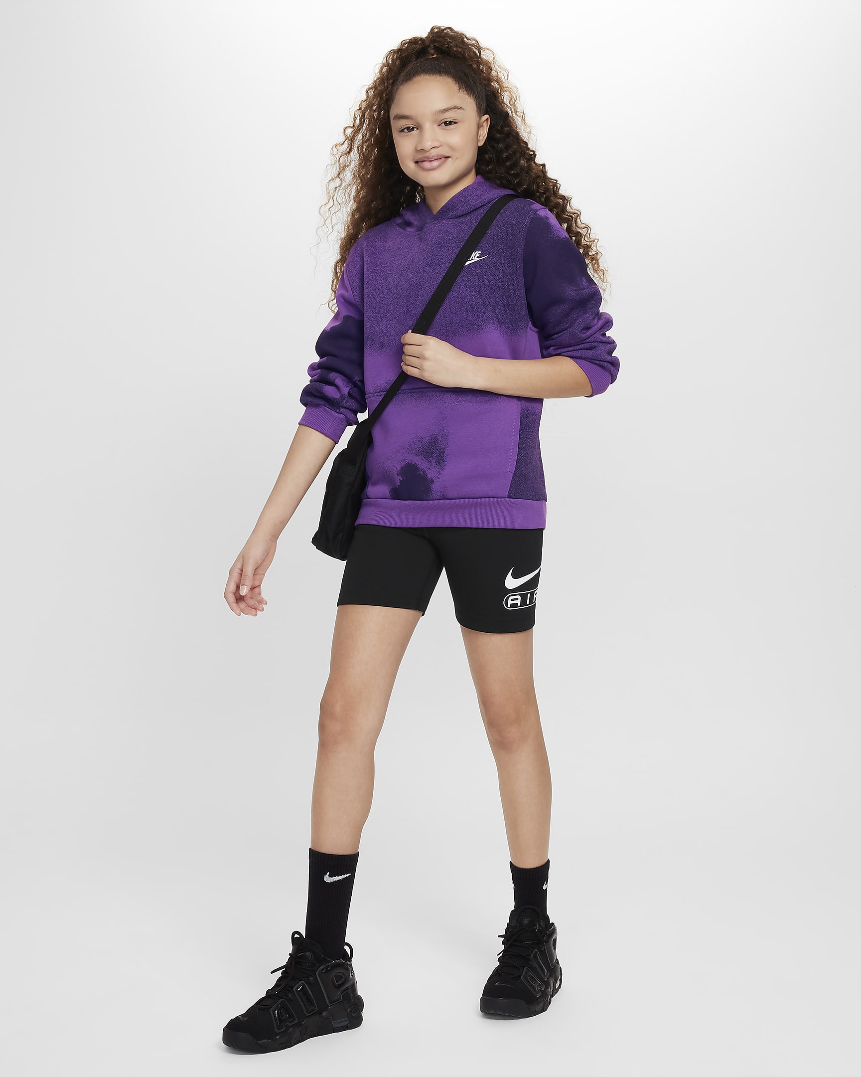 Nike Air Girls' Biker Shorts - Black/White