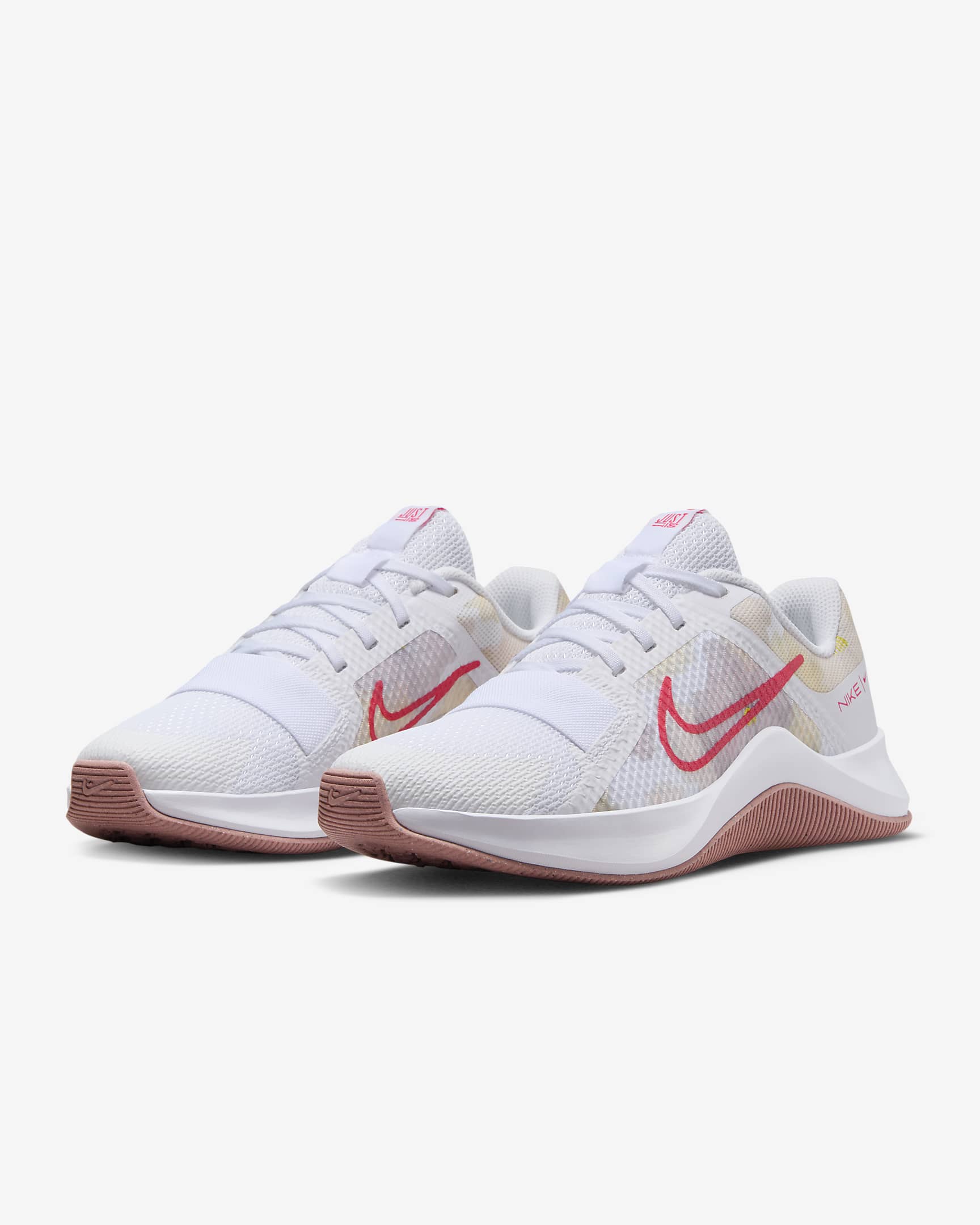 Calzado de entrenamiento para mujer Nike MC Trainer 2 Premium - Blanco/Rojo nebulosa/Brasa resplandor