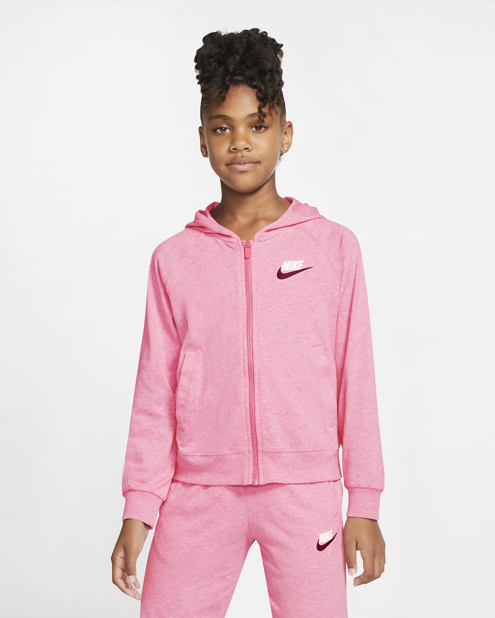 Nike Sportswear Big Kids’ (Girls’) Full-Zip Hoodie. Nike JP