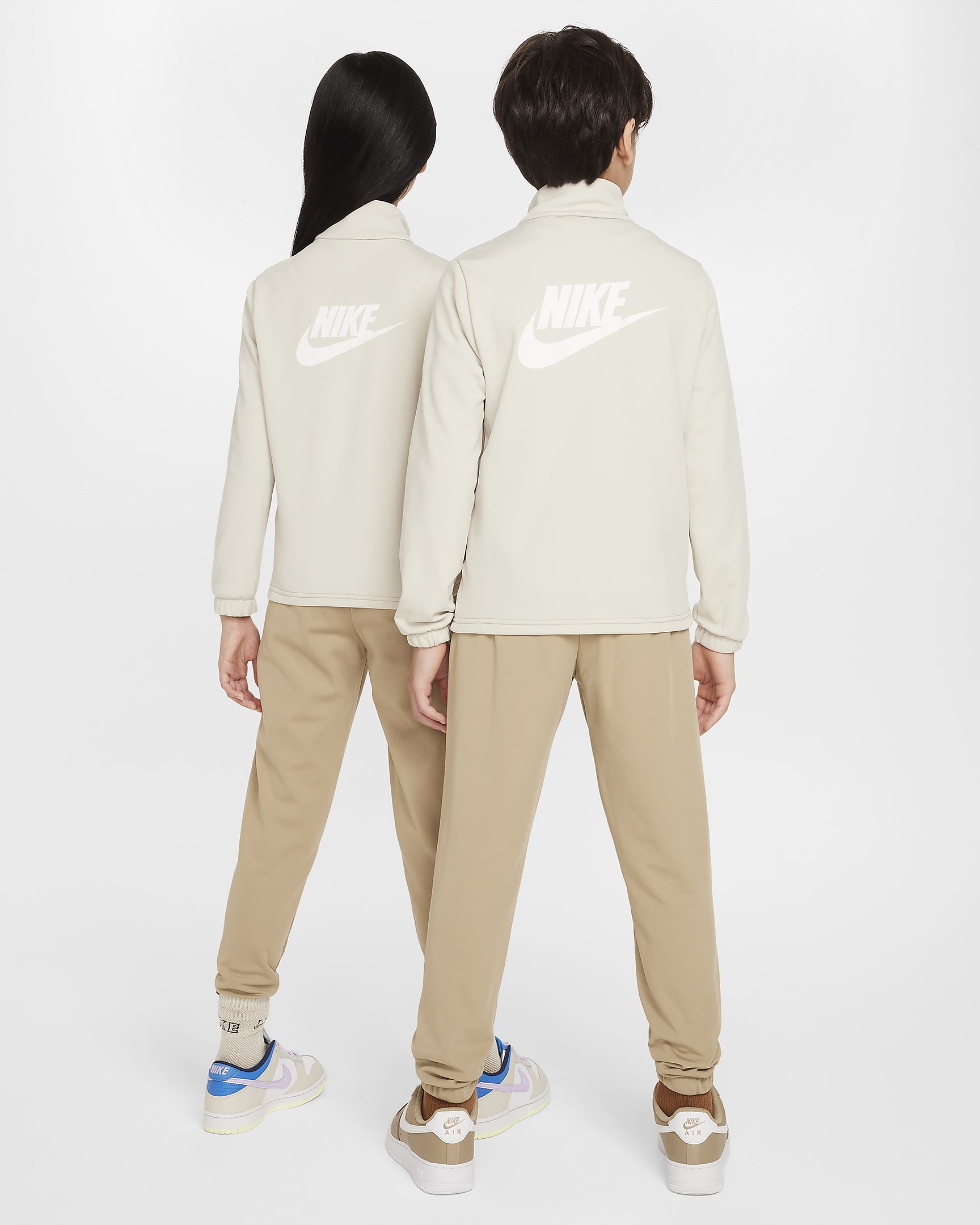 Nike Sportswear Older Kids' Tracksuit - Light Bone/Khaki/White