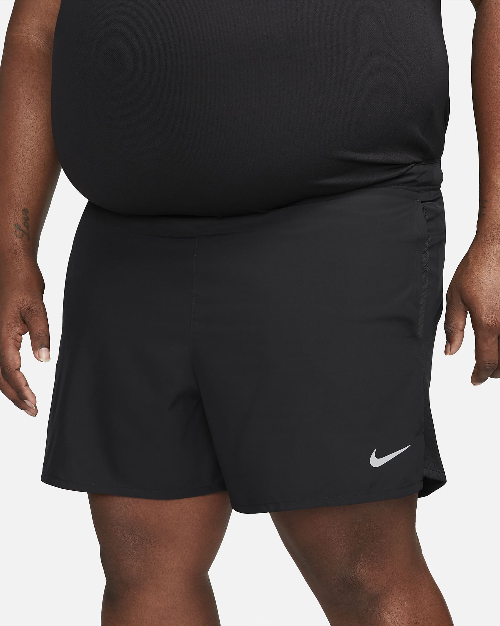 Nike Challenger Dri-FIT løpeshorts med innershorts til herre (13 cm) - Svart/Svart/Svart