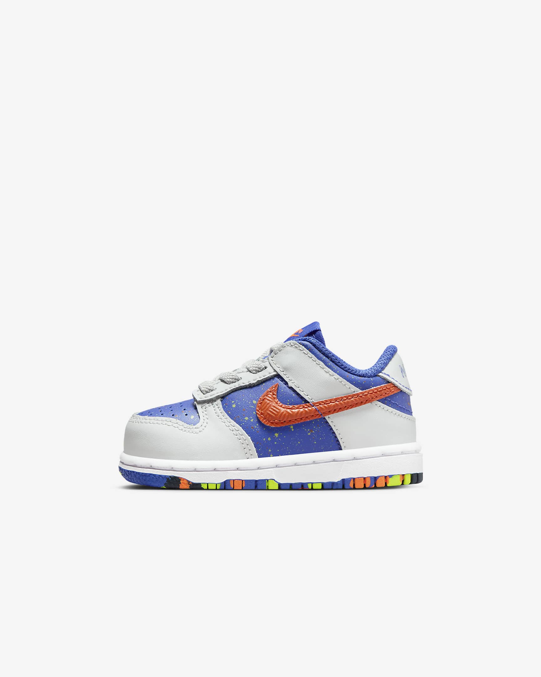 Nike Dunk Low Baby/Toddler Shoes - Photon Dust/Astronomy Blue/Volt/Total Orange