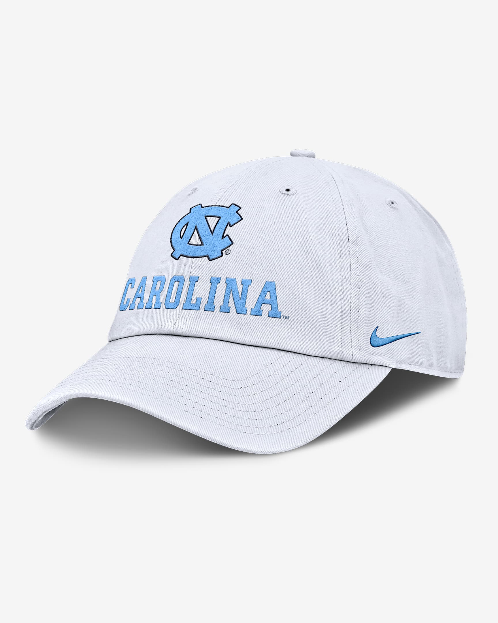 North Carolina Sideline Club Gameday Men's Nike College Adjustable Hat - White