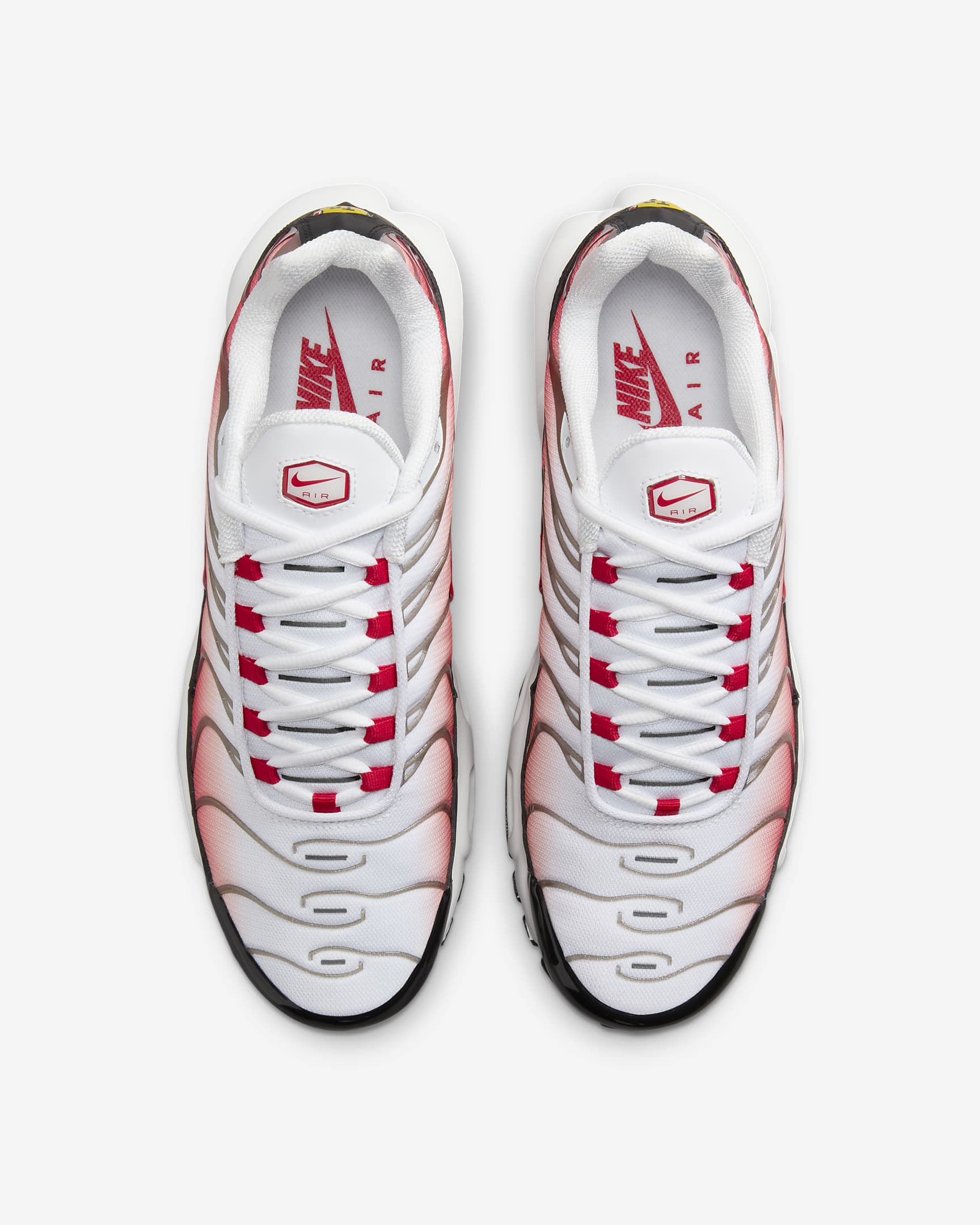 Nike Air Max Plus-sko til mænd - hvid/sort/Metallic Silver/University Red