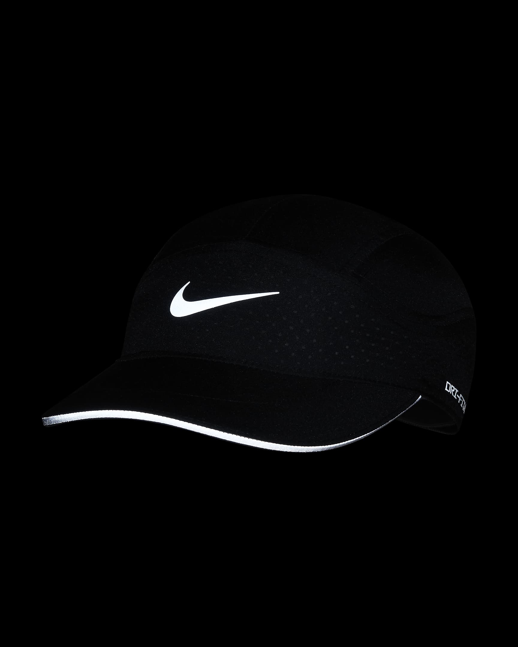 Εύκαμπτο καπέλο jockey με ανακλαστικό σχέδιο Nike Dri-FIT ADV Fly - Μαύρο/Anthracite