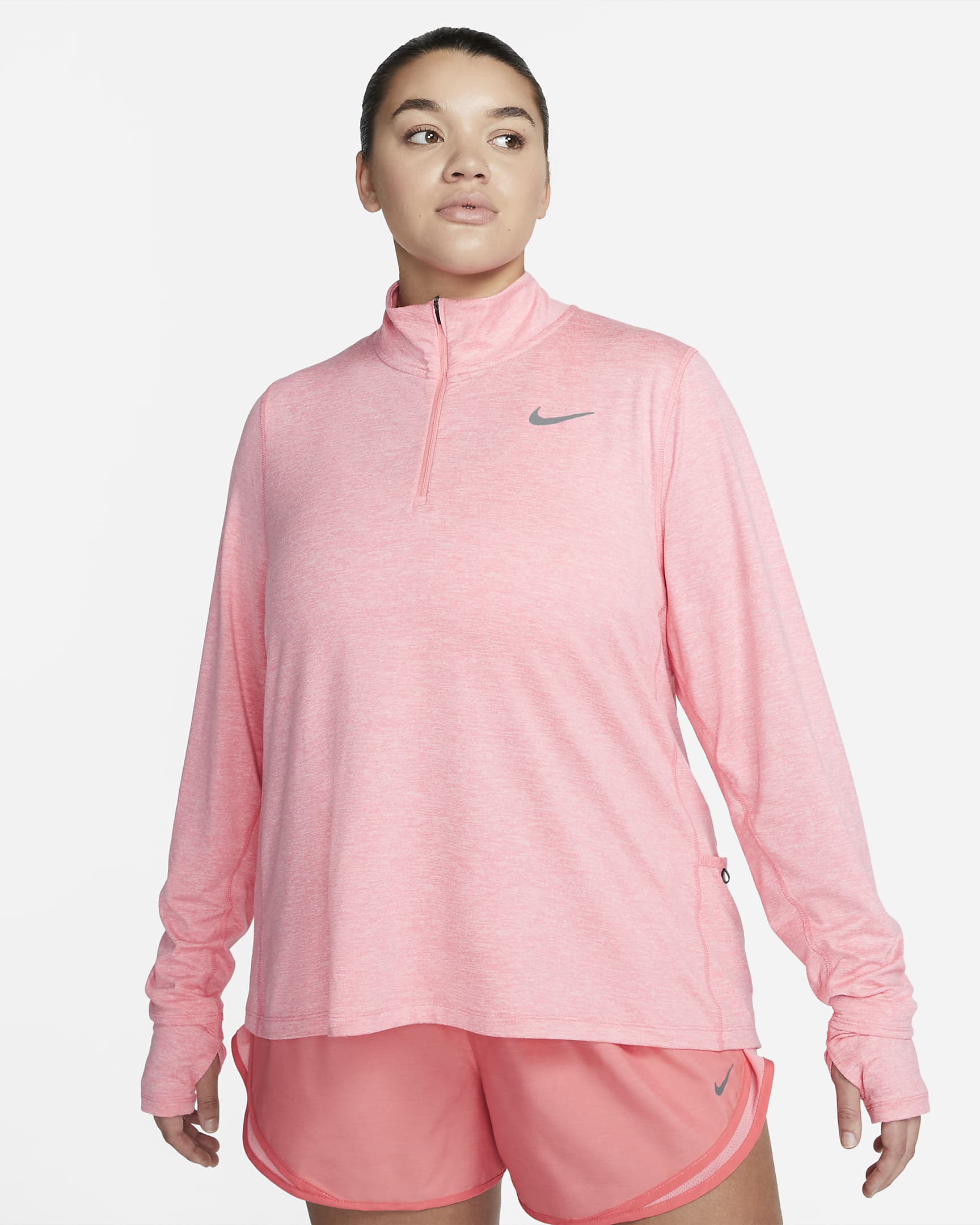 Nike Womens 12 Zip Running Top Plus Size Nike Ae 0385