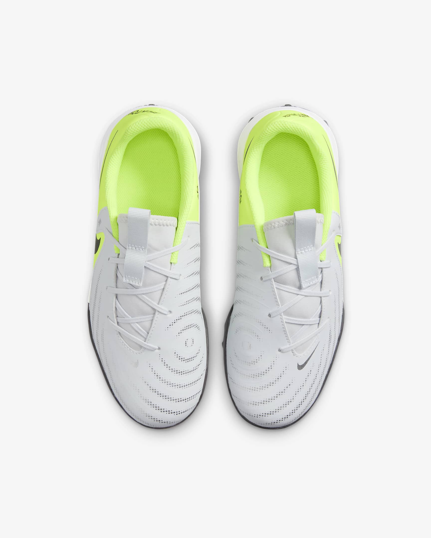 Nike Jr. Phantom GX 2 Academy TF futballcipő gyerekeknek/nagyobb gyerekeknek - Metallic Silver/Volt/Fekete