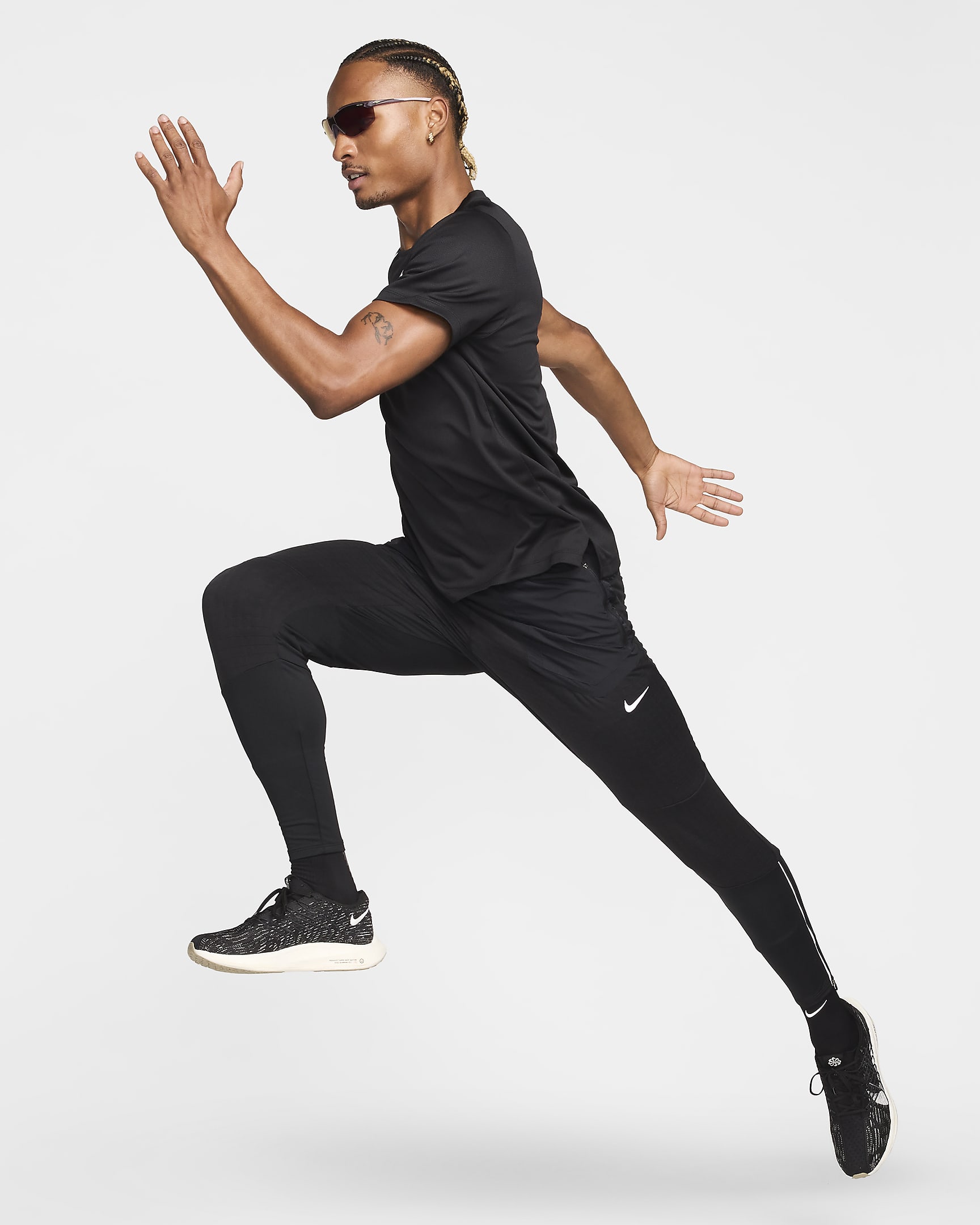 Maglia da running a manica corta con grafica Nike Miler - Uomo - Nero