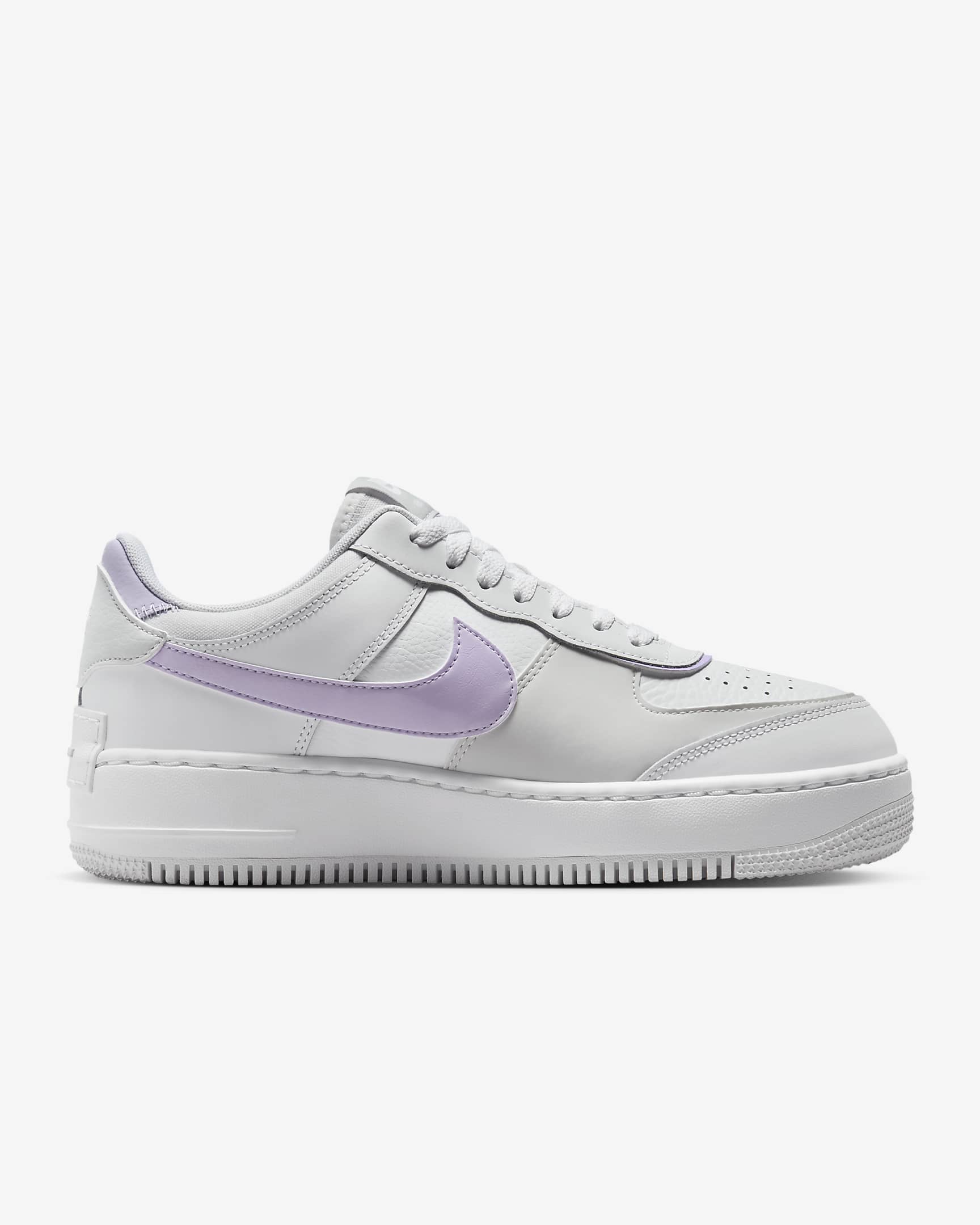 Nike Air Force 1 Shadow Kadın Ayakkabısı - Beyaz/Photon Dust/Beyaz/Lilac Bloom