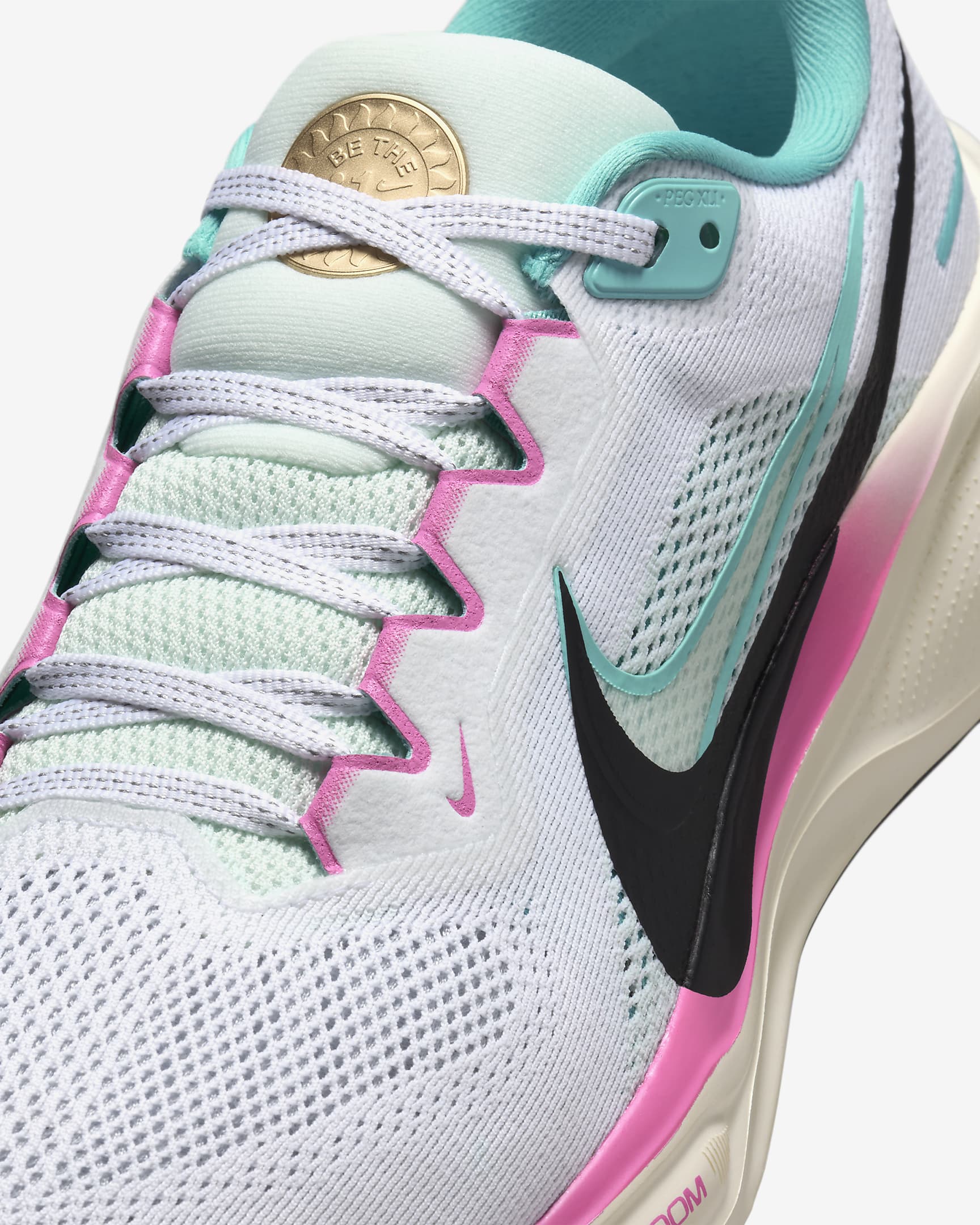 Nike Pegasus 41 Men's Road Running Shoes - White/Coconut Milk/Team Gold/Playful Pink