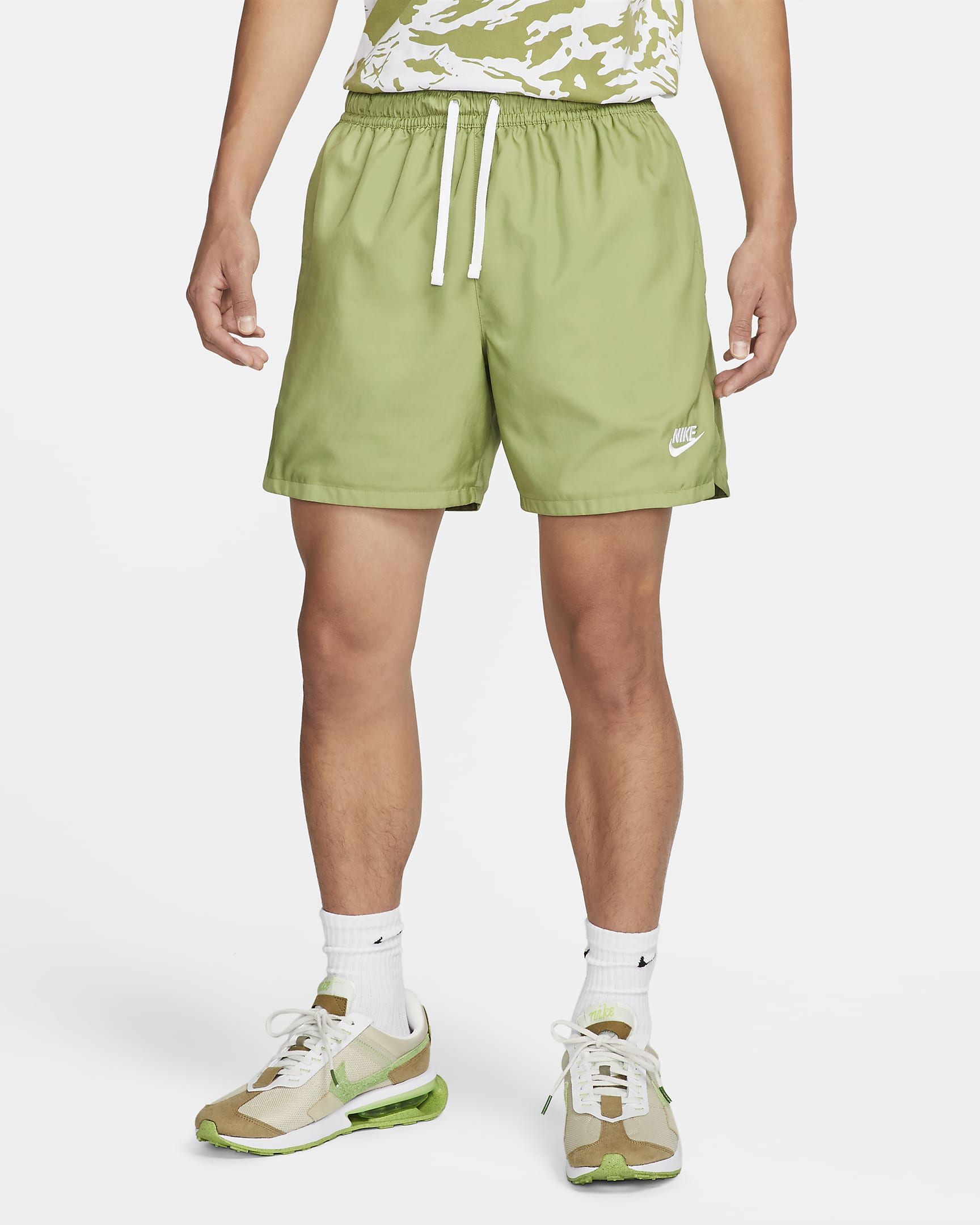 Nike Sportswear Sport Essentials Men's Woven Lined Flow Shorts - Alligator/White