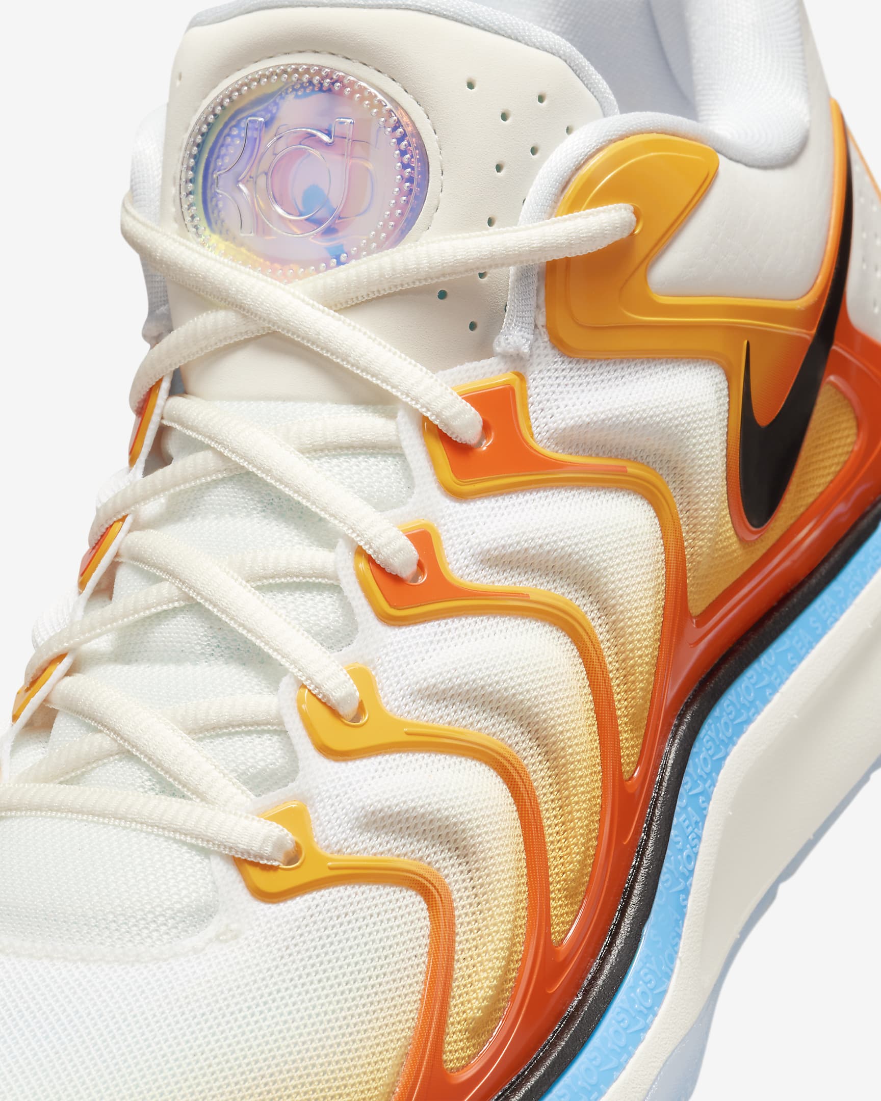 KD17 "Sunrise" Basketball Shoes - University Gold/Safety Orange/University Blue/Black