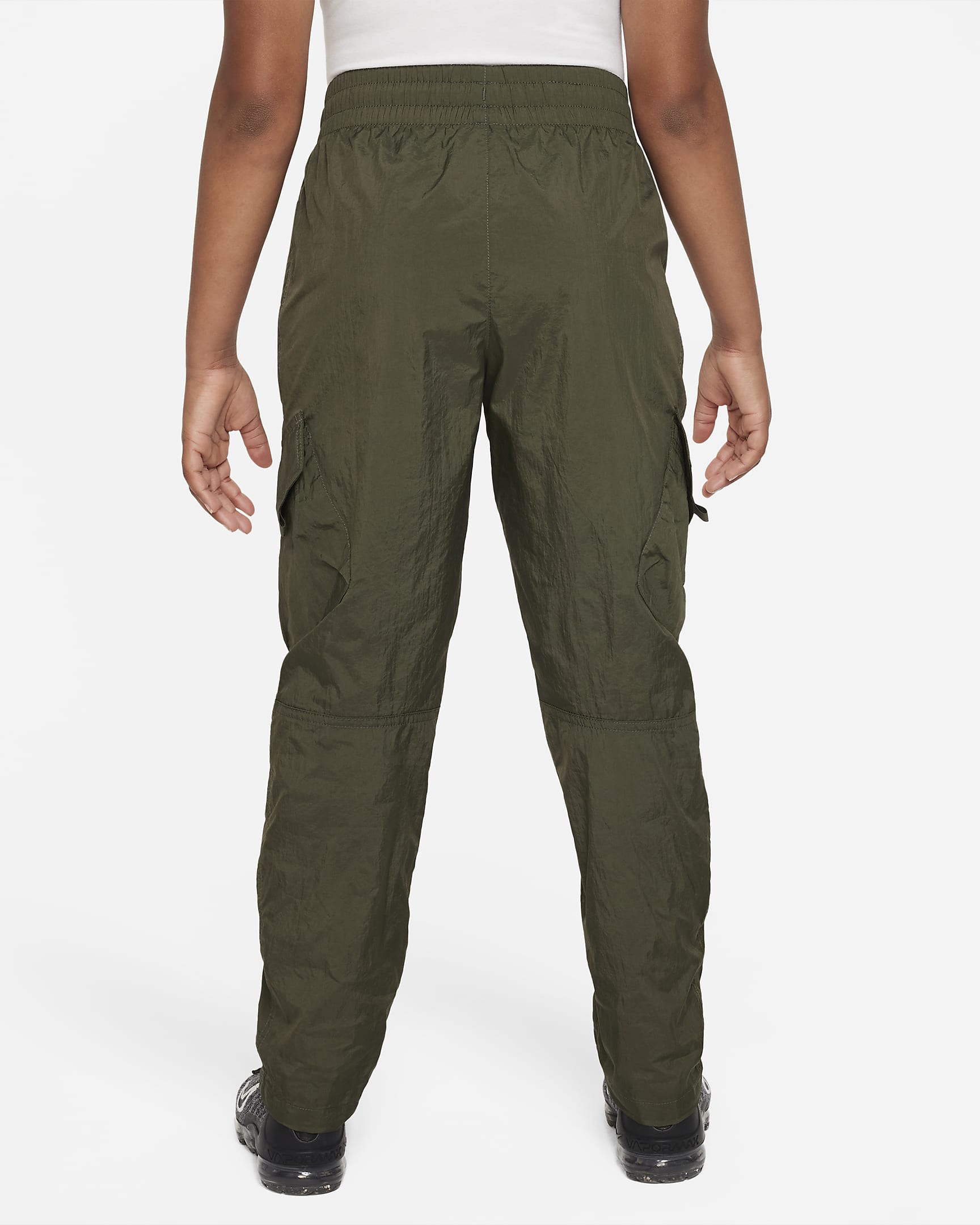 Nike Sportswear Big Kids' (Girls') High-Waisted Woven Cargo Pants - Cargo Khaki