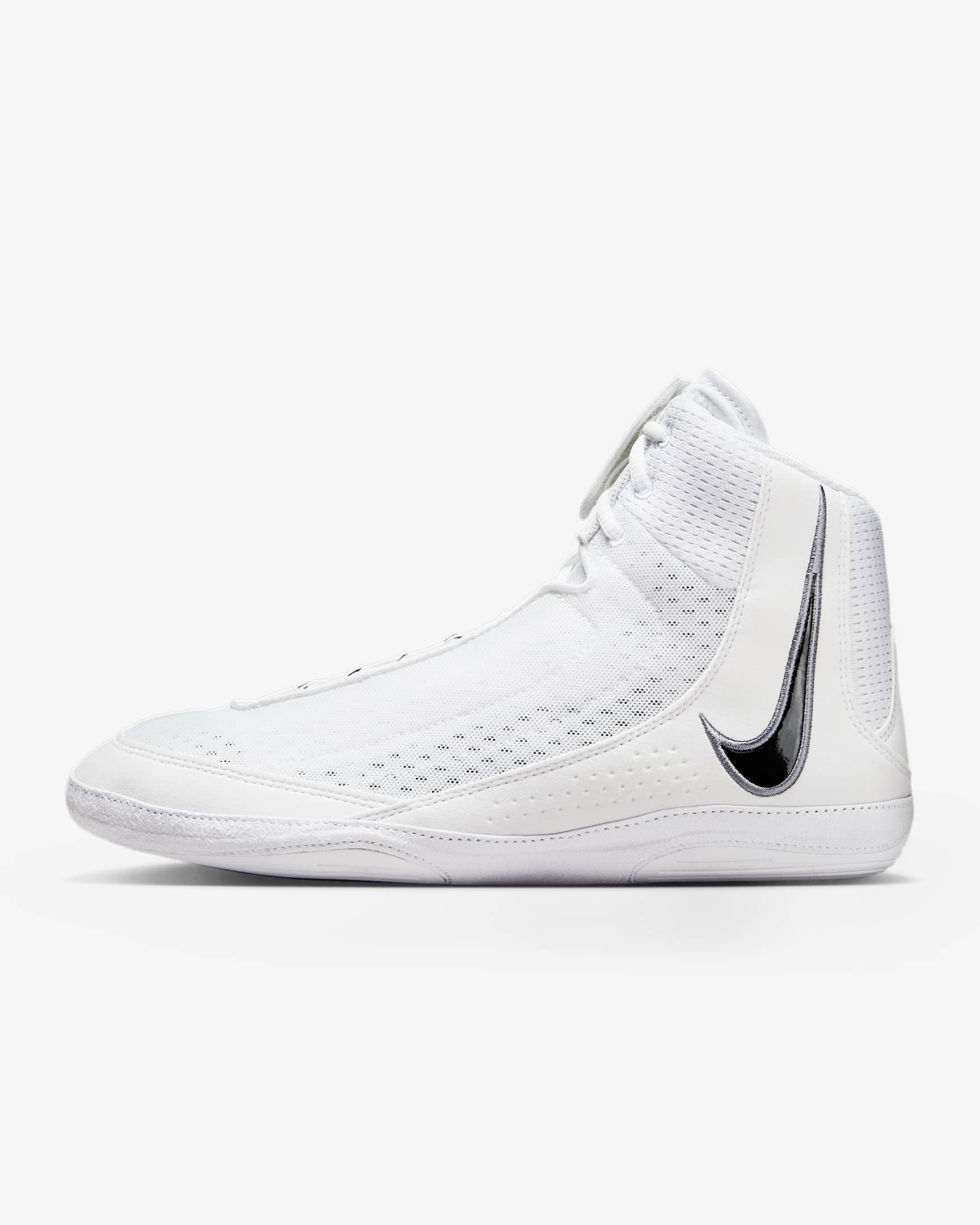Nike Inflict 4 Wrestling Shoes - White/White/Black