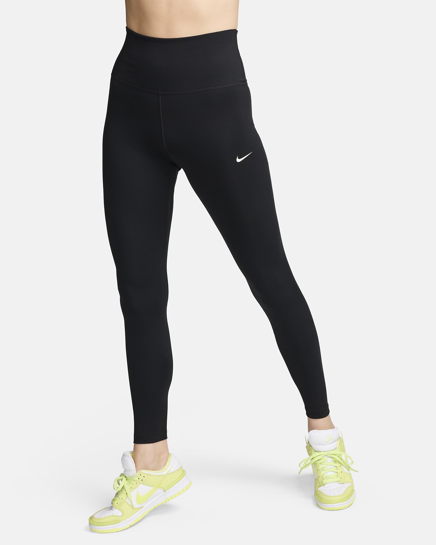 Nike One Leggings in voller Länge mit hohem Bund für Damen - Schwarz/Sail