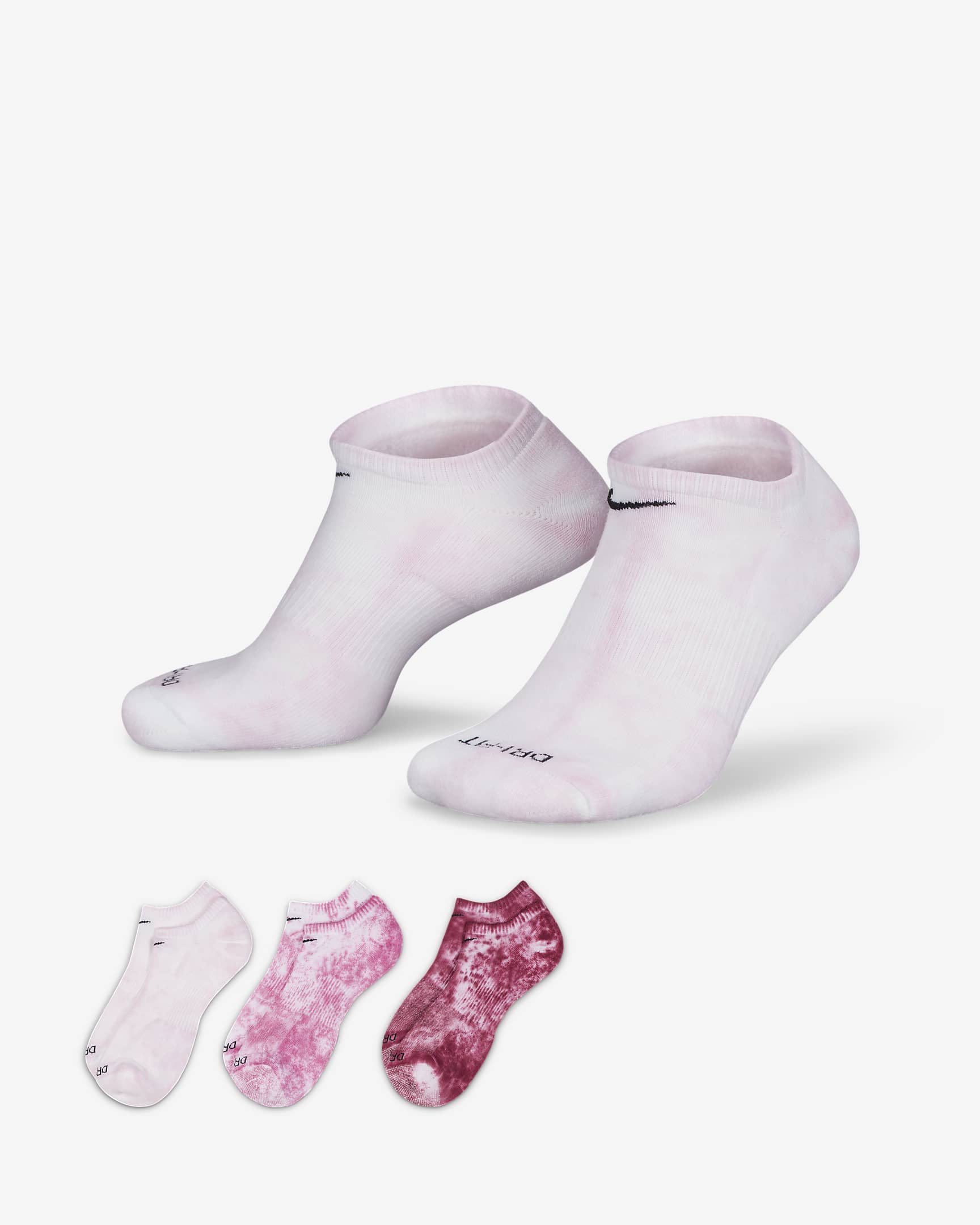 Nike Everyday Plus Cushioned No-Show Socks (3 Pairs) - Multi-Colour