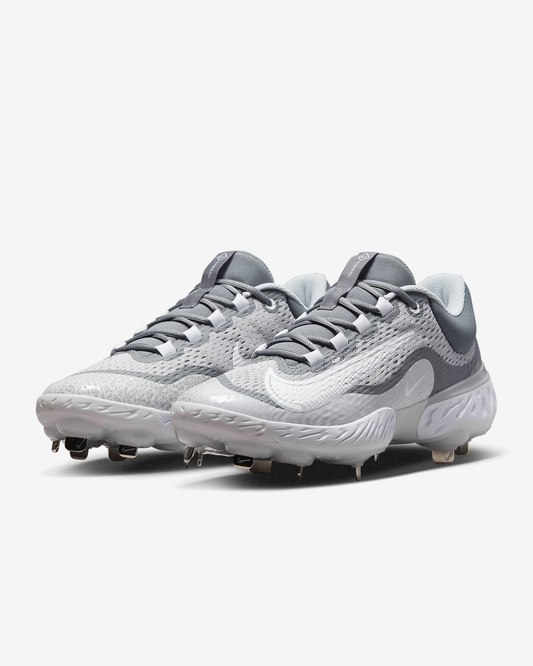 Nike Alpha Huarache Elite 4 Low Men's Baseball Cleats - Wolf Grey/Cool Grey/Pure Platinum/White