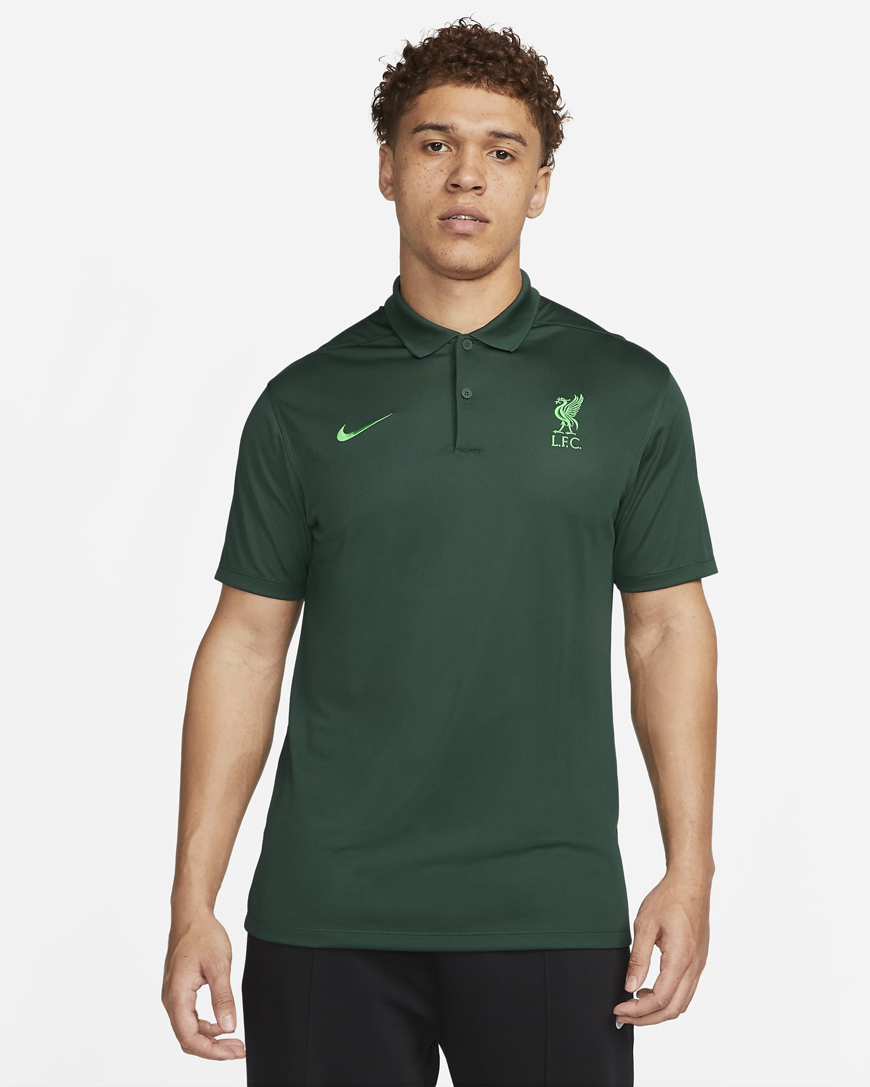 Liverpool FC Victory Men's Nike Dri-FIT Soccer Polo - Pro Green/Poison Green/Poison Green