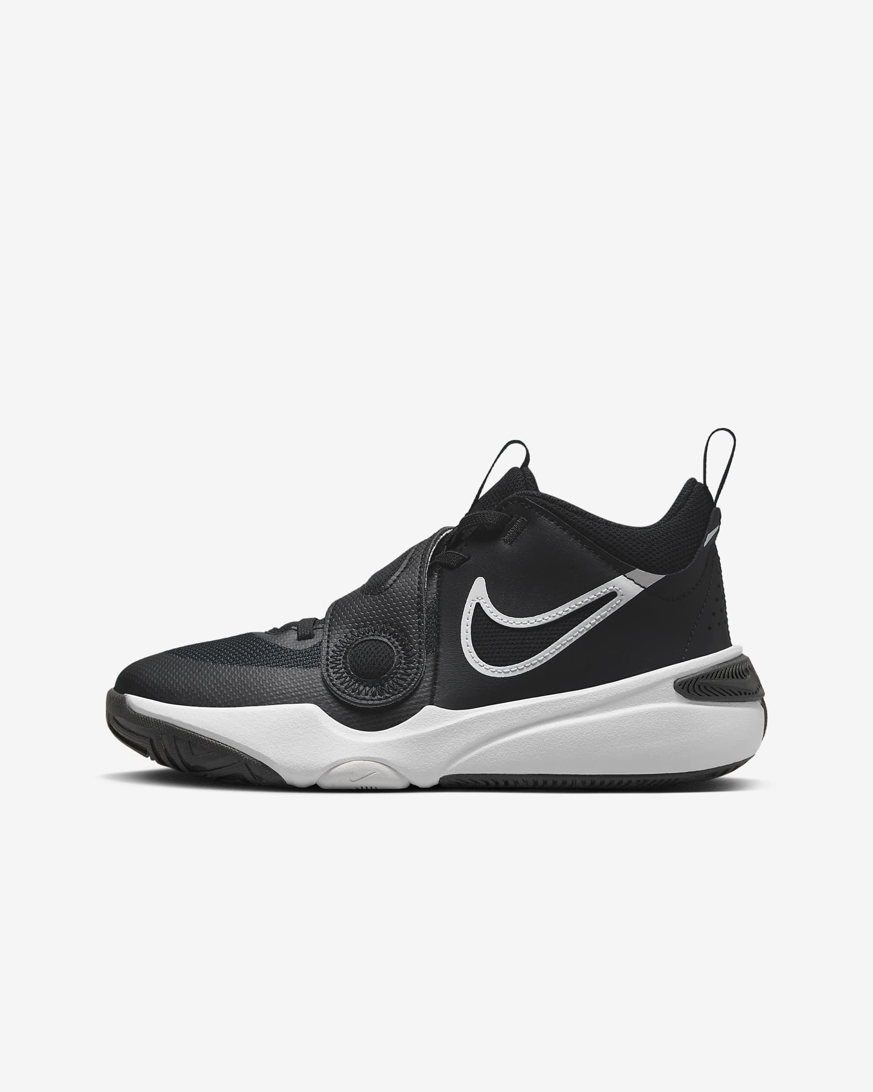 Chaussure de basket Nike Team Hustle D 11 pour ado - Noir/Blanc